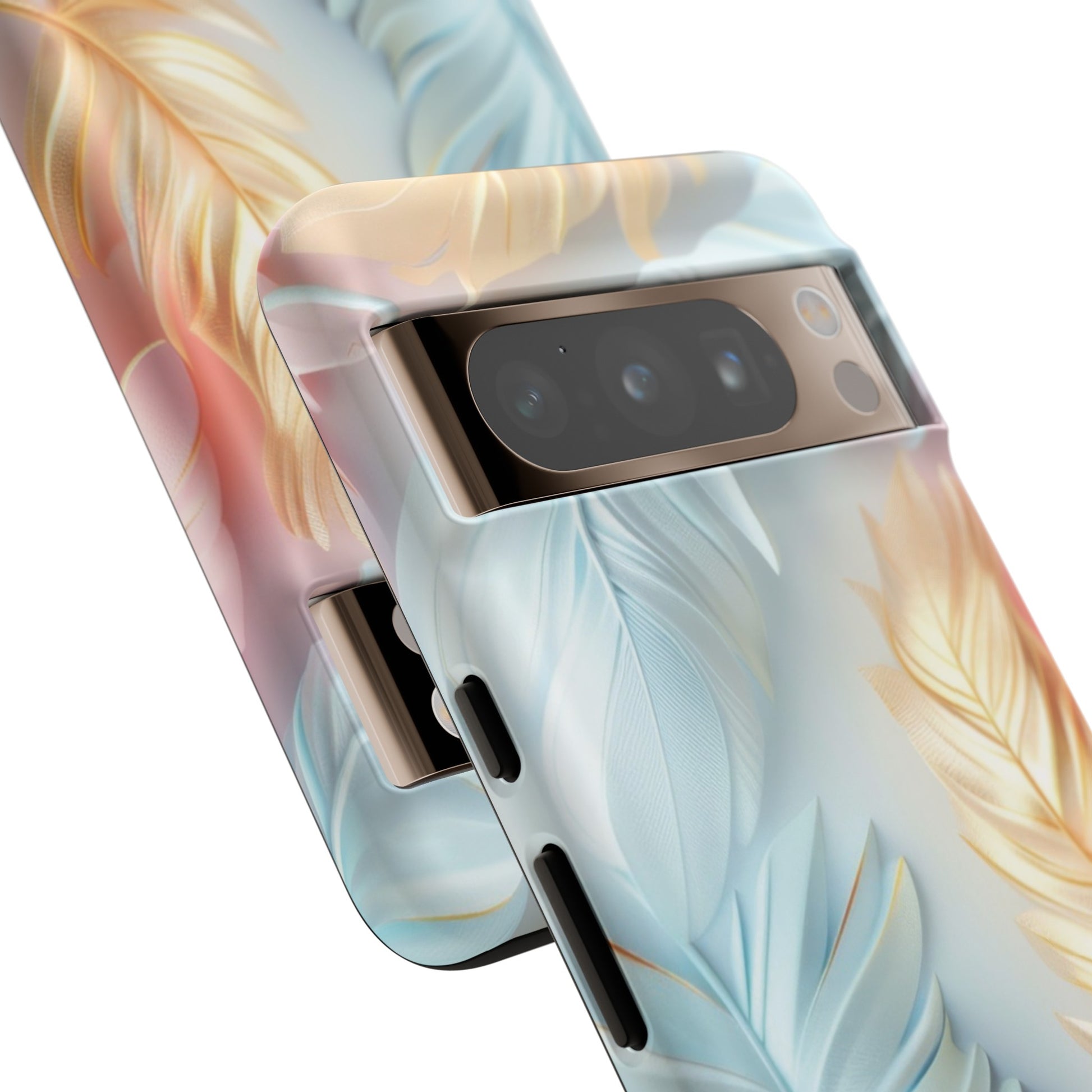 Pastel Feathers Protective Phone Case Gift for Her Phone 15, Samsung iPhone Samsung Gift for Her Case iPhone 15, Samsung iPhone Samsung Accessory Gift for Her