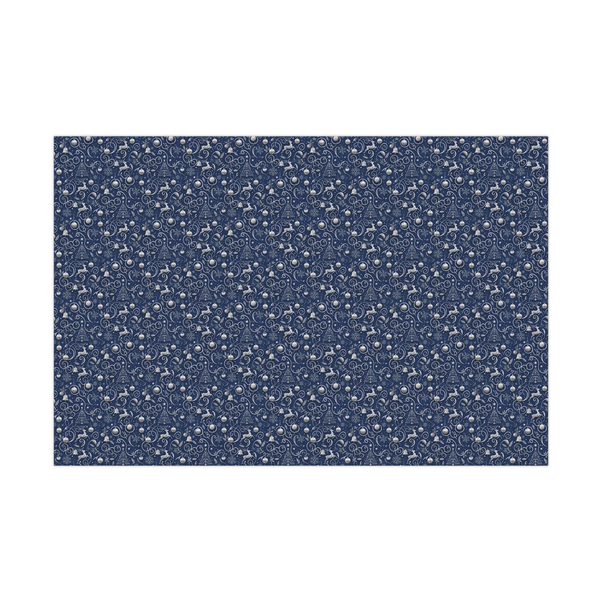 Elegant Blue & Silver Christmas Gift Wrap – Holiday Wrapping Paper Sheets & Rolls | MRSBYVALLE