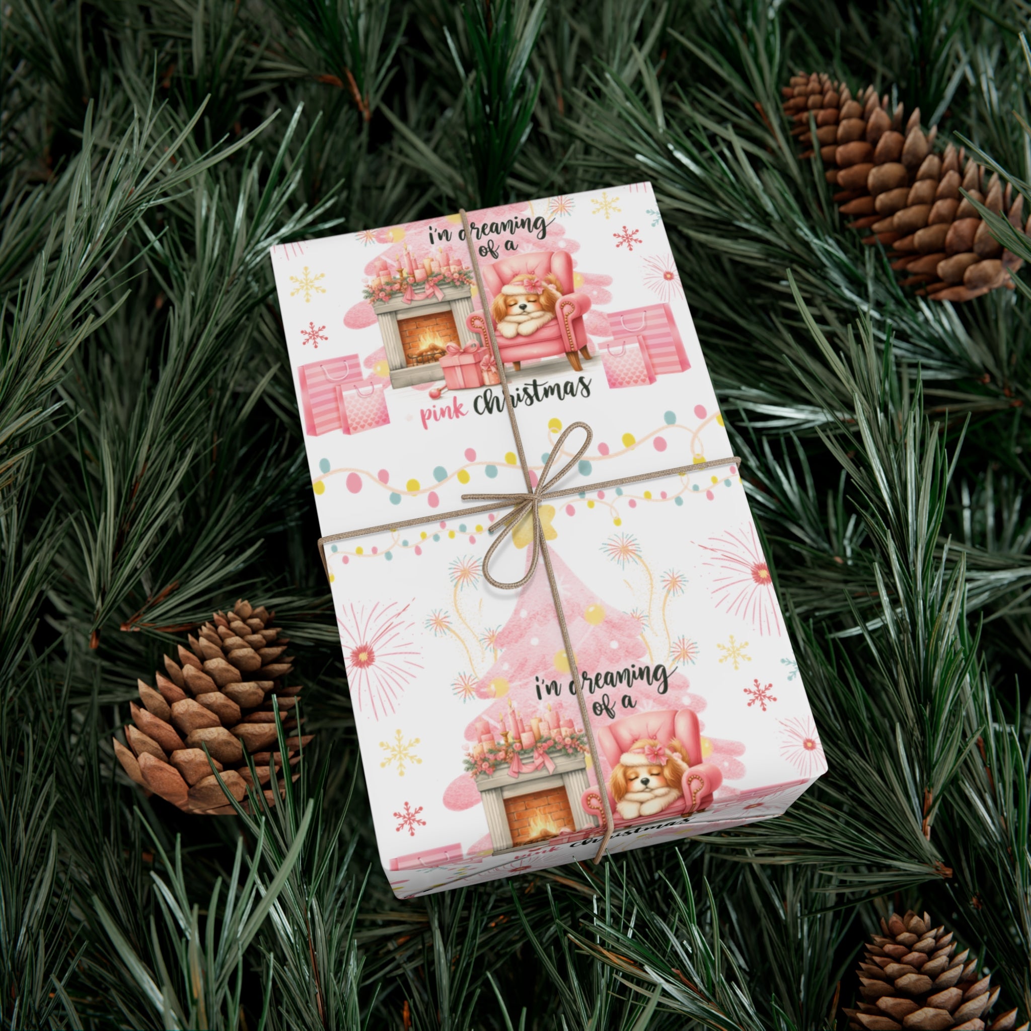 Pink Christmas Pink Gift Wrap Holiday Edition Perfect for Celebrate the Festive Charm in This Limited Christmas Collection Premium Quality - MRSBYVALLE