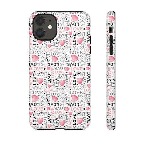 Cute Love Modern Watercolor Abstract Phone Case Compatible with iPhone, Samsung & More - Stylish, Durable Protection with Vibrant Artistic Design Perfect Gift for Her