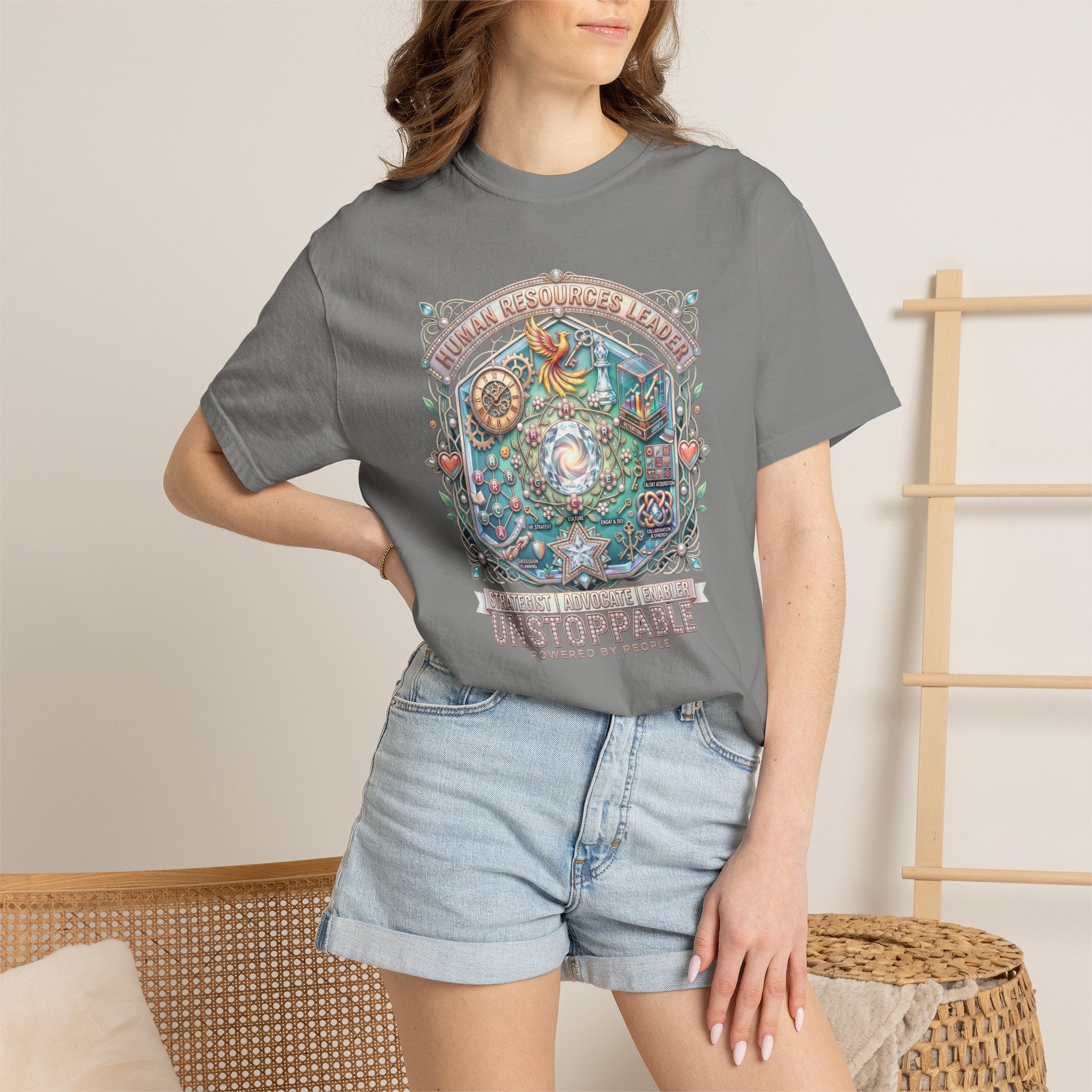 Human Resources Leader Inspirational Graphic T-Shirt  Motivational Nature Tee