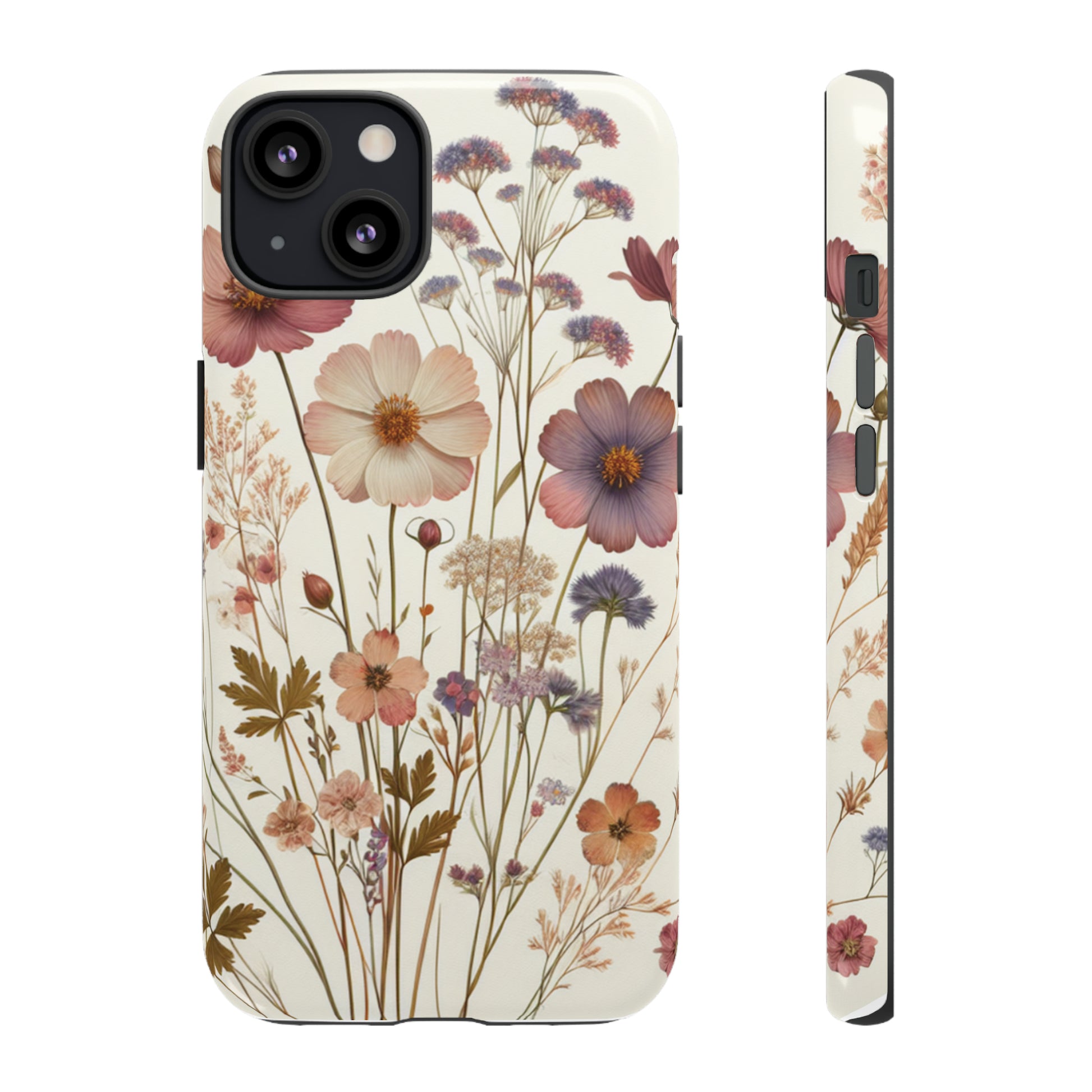 Wildflower Boho Luxury Phone Tough Case Floral Elegant Durable Stylish for Modern Devices iPhone 15, Samsung iPhone Samsung Accessory Gift for Her.
