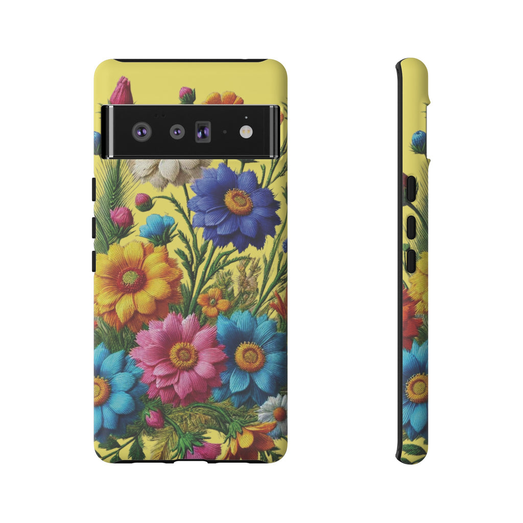 Phone Case Yellow Bright Floral Protective Phone Case Gift for Her Phone 15, Samsung iPhone Samsung  iPhone 15, Samsung iPhone Samsung Accessory Gift for Her