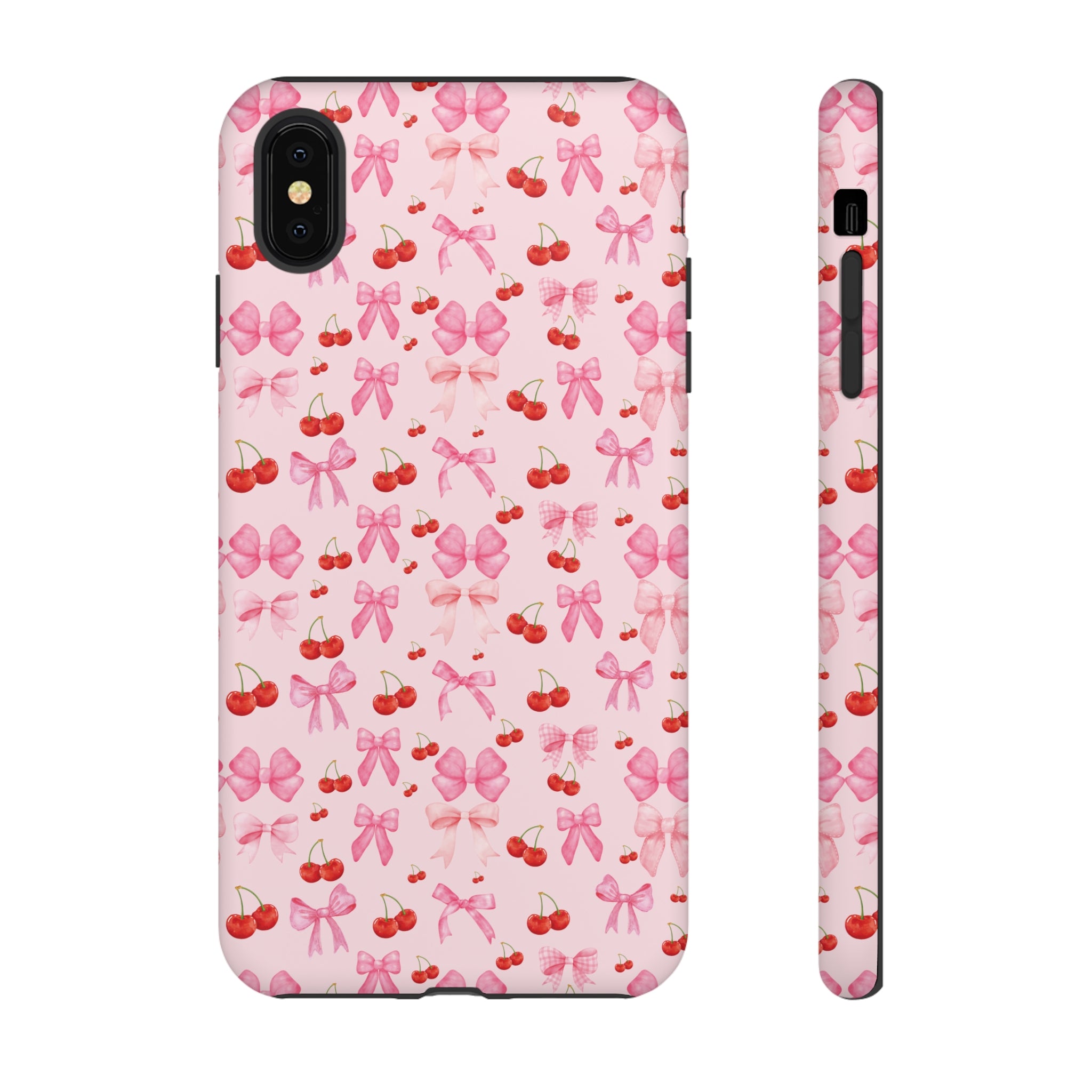 Coquette phone case Cherry Coquette Ribbon Bow iPhone Case Fruity, Girly Gift for Her Phone 15, Samsung iPhone Samsung Gift for Her Case iPhone 15, Samsung iPhone Samsung Accessory Gift for Her.