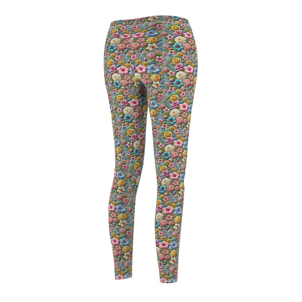 Floral Women's Casual Leggings Stylish, Comfortable High-Waisted Yoga Pants for Everyday Wear, Workout, and Lounge – Perfect Gift Idea for Her – Available in Plus Sizes - MRSBYVALLE