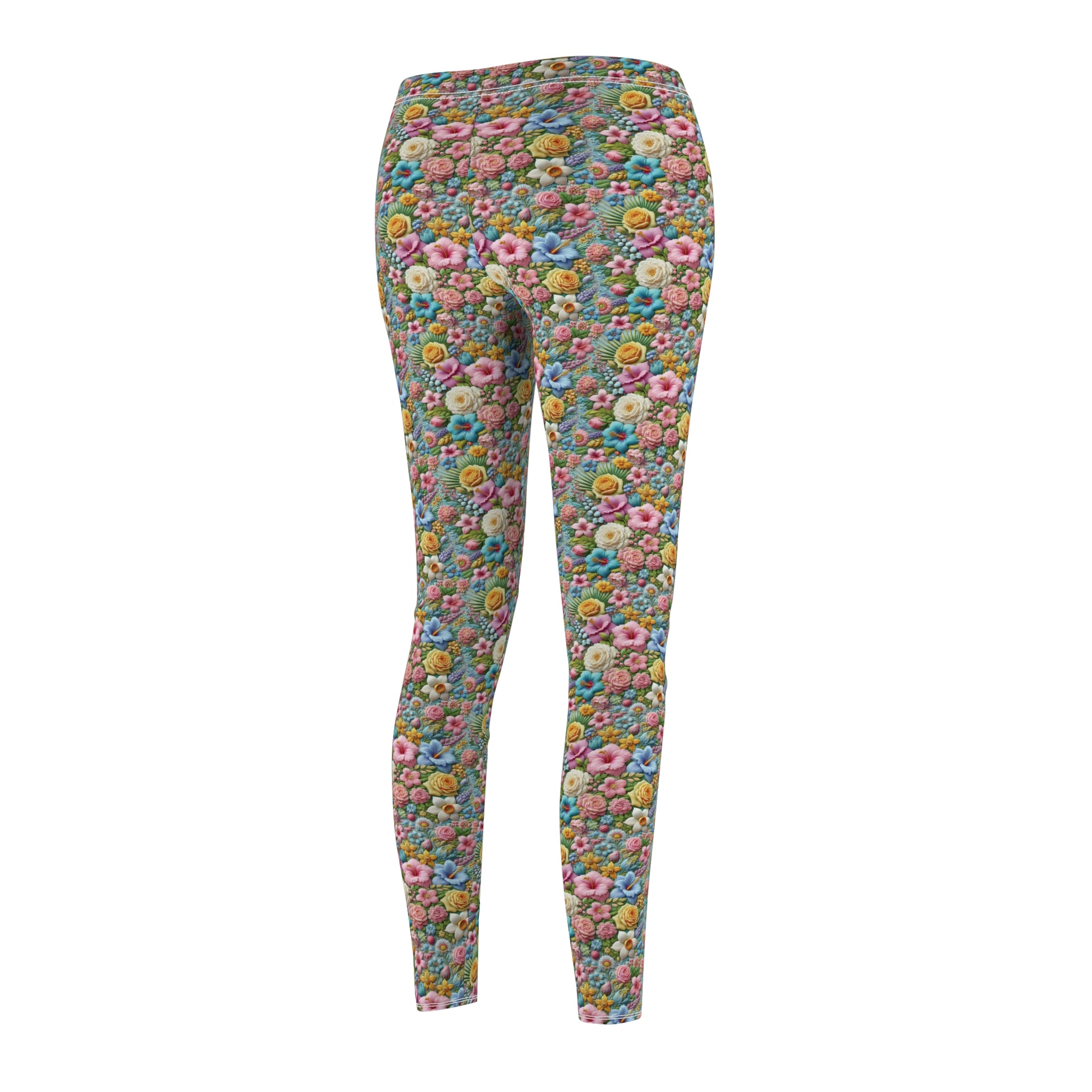 Floral Women's Casual Leggings Stylish, Comfortable High-Waisted Yoga Pants for Everyday Wear, Workout, and Lounge – Perfect Gift Idea for Her – Available in Plus Sizes - MRSBYVALLE