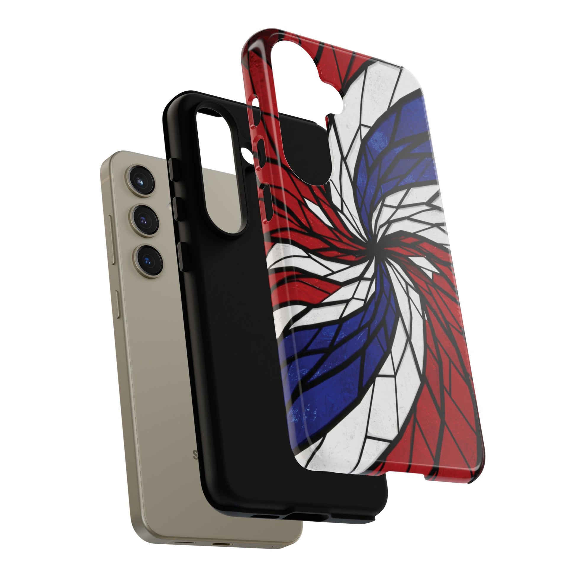 Patriotic Red White & Blue Phone Case – USA Flag Design, Independence Day Gift, Protective Cover for iPhone, Samsung, Pixel