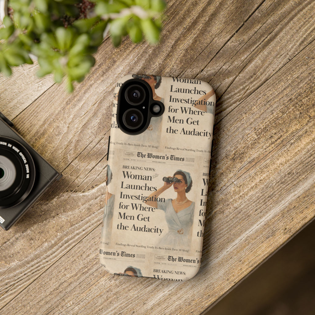 Funny Vintage Sarcastic Women Phone Case | Retro Sarcasm Text Design
