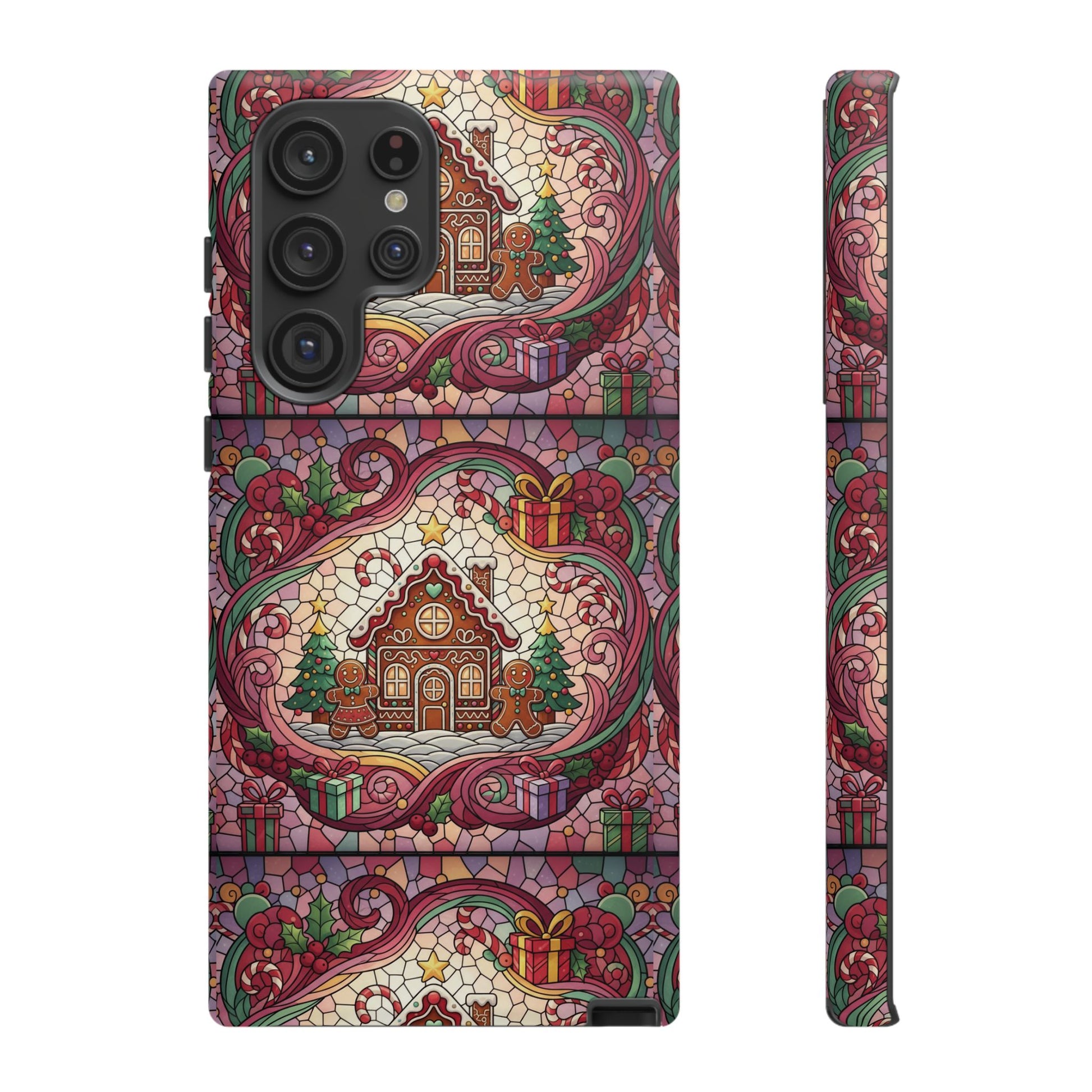 iPhone Case 17, 16  Gingerbread Stained Glass Tough Case Samsung perfect phone case