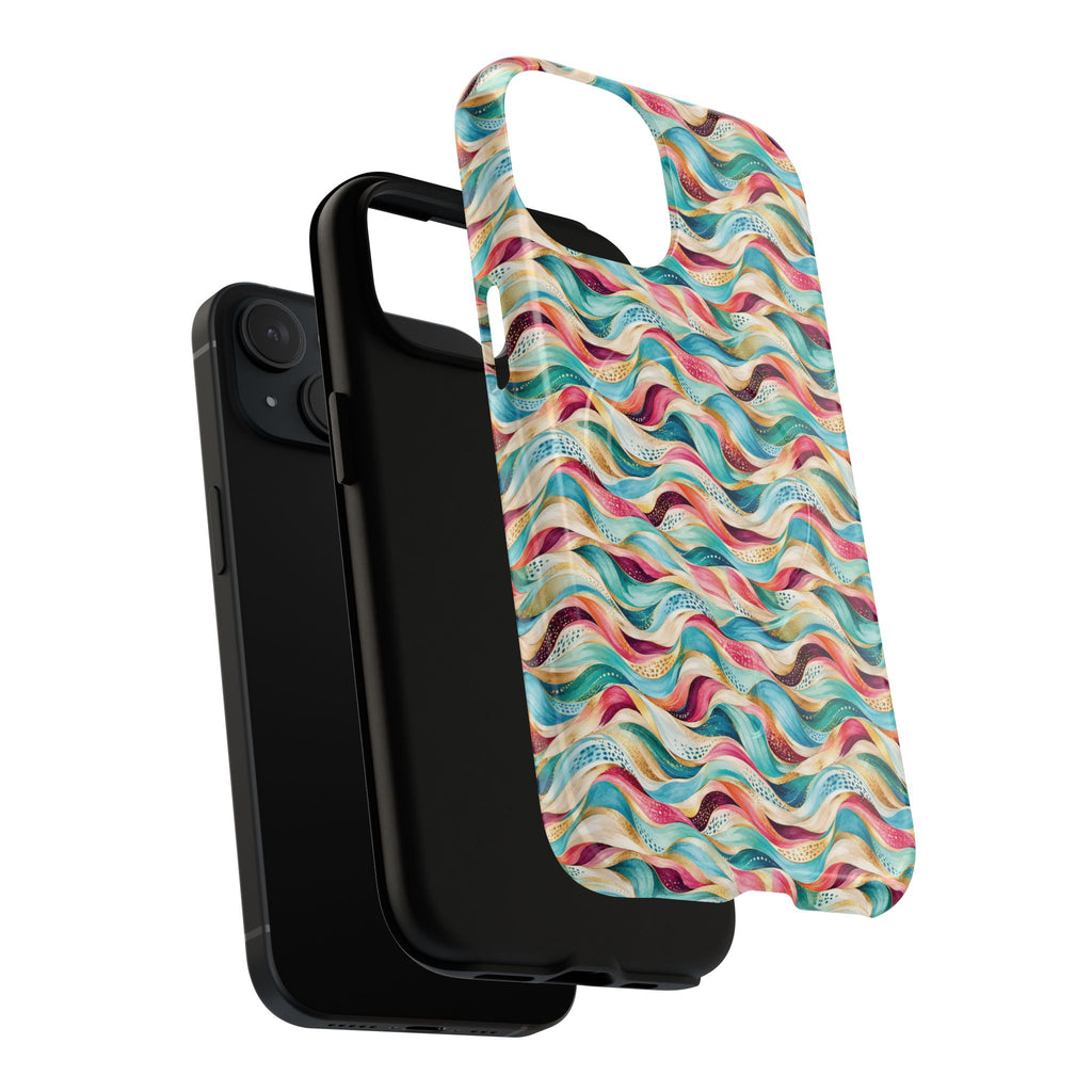 Colorful Wave MagSafe Tough Phone Case