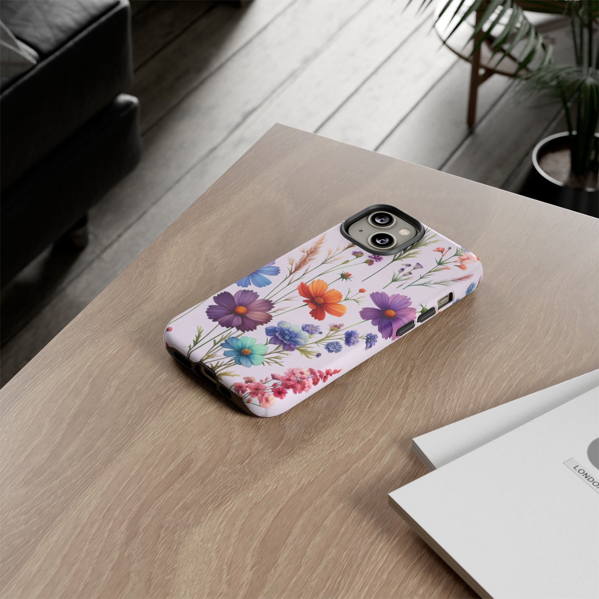 Lavender Wildflowers Protective Phone Case Gift for Her Phone 15, Samsung iPhone Samsung Gift for Her Case iPhone 15, Samsung iPhone Samsung Accessory Gift for Her.