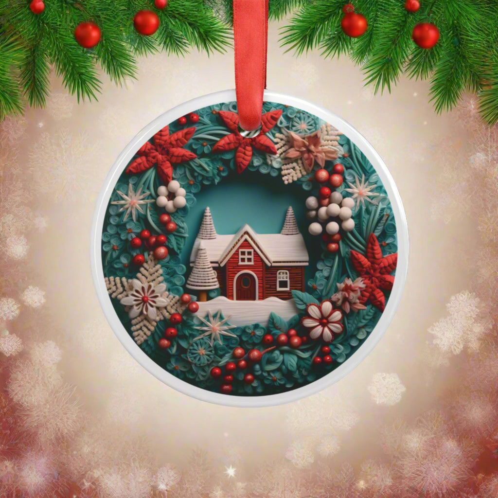 Christmas Flowers and House Ornament - Festive Holiday Décor for Tree, Home, Office | Best Christmas Decoration Gift Ideal for Tree Trimming and Gift Giving - MRSBYVALLE