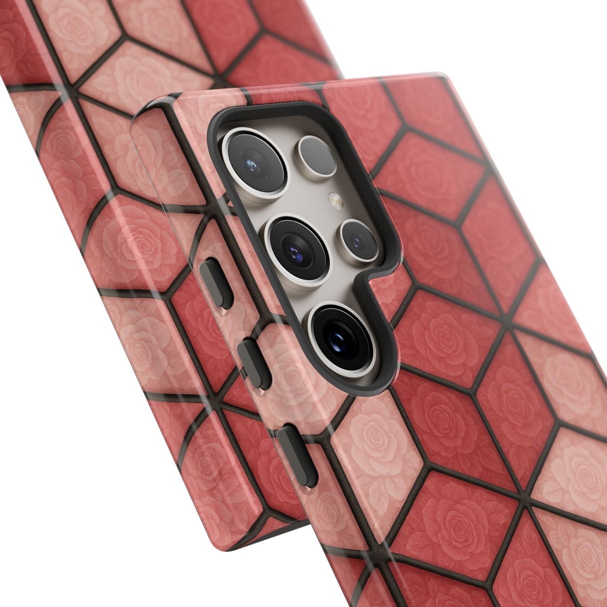 Geometric Stained Glass Illusion Phone Case Colorful Abstract Art, Aesthetic Protective Cover for iPhone, Samsung & Google, Unique Gift Idea Mom