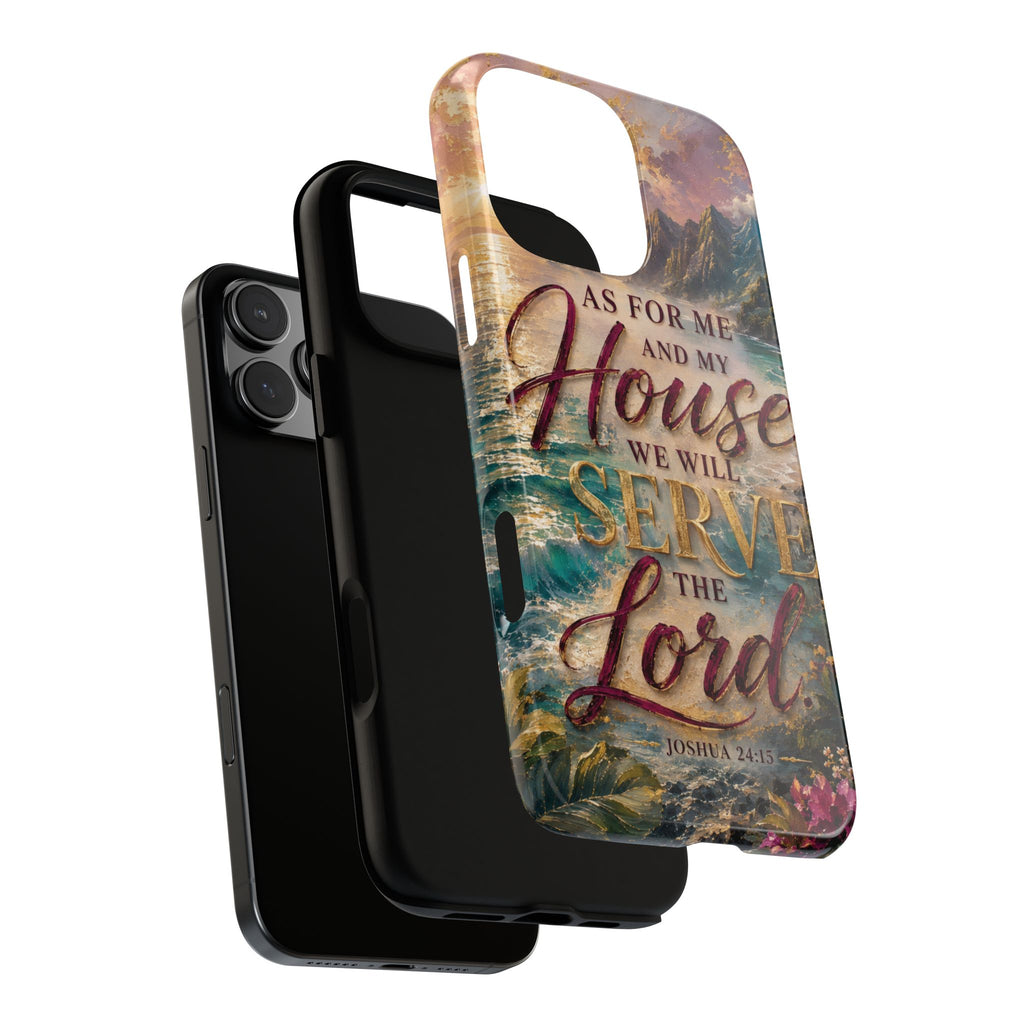 As For Me and My House Serve the Lord phone case | Bible verse Joshua 24:15