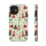1950s Vintage Phone Case - Retro Christmas Design | Unique Holiday Protection for Your Device | Stylish & Durable Cover Gift for Her Phone 15, Samsung iPhone Samsung Accessory Gift for Her