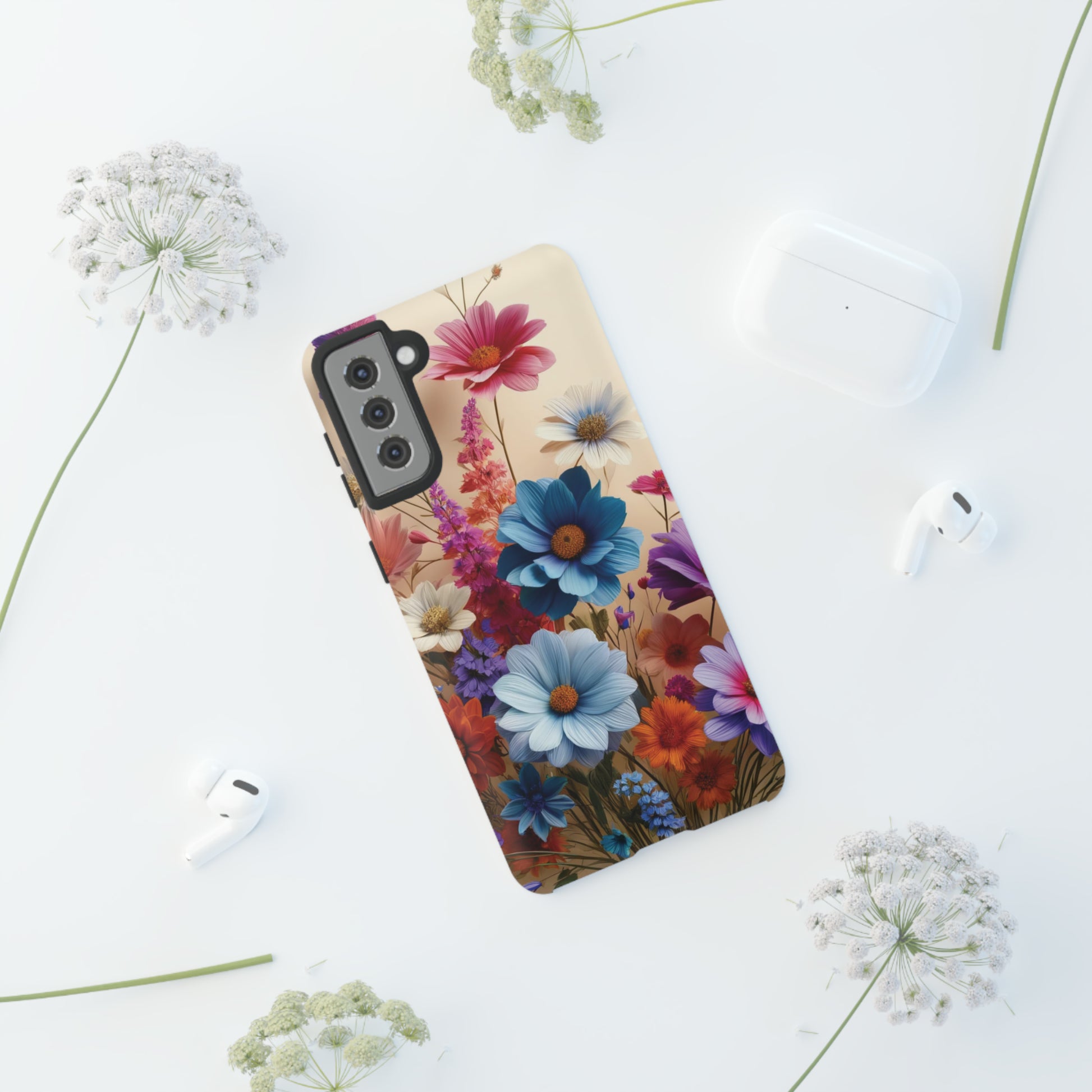 Best Phone Case Floral 3D Illusion Luxury Tough Case Floral Elegant Durable Stylish for Modern Devices iPhone 15, Samsung iPhone Samsung Accessory Gift for Her.