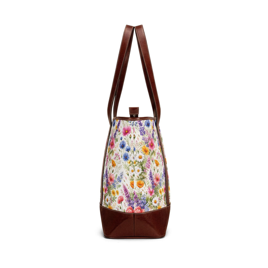 Sac à main botanique fleurs sauvages, sac à main floral, sac de jardin coloré, fourre-tout inspiré de la nature, cadeau pour elle