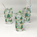 Christmas Trees 16oz Pint Glass Modern Style for Cocktails, Mocktails, Beer, and Water Perfect for Every Occasion Mother's Day Party Drinkware, Housewarming Perfect Gift Party Drinkware, Cocktail, Wedding Perfect for Parties - MRSBYVALLE