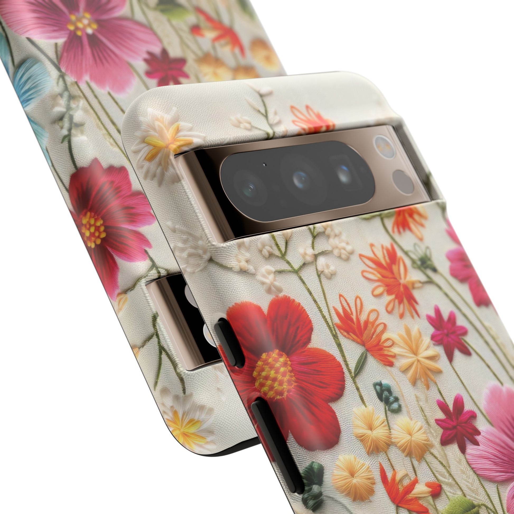 3D Floral Phone Case Elegant Faux Flower Durable for iPhone Samsung Smartphone iPhone 15, 14, 13 Samsung Gift for Mom