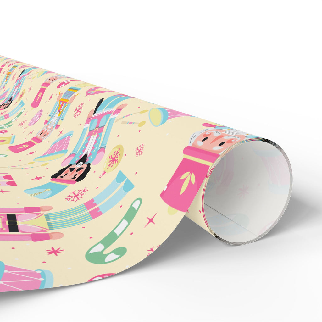 Yellow Festive Nutcracker Wrapping Paper | Vibrant Holiday Gift Wrap with Classic Nutcracker Design | Perfect for Christmas Presents Gifts Moms