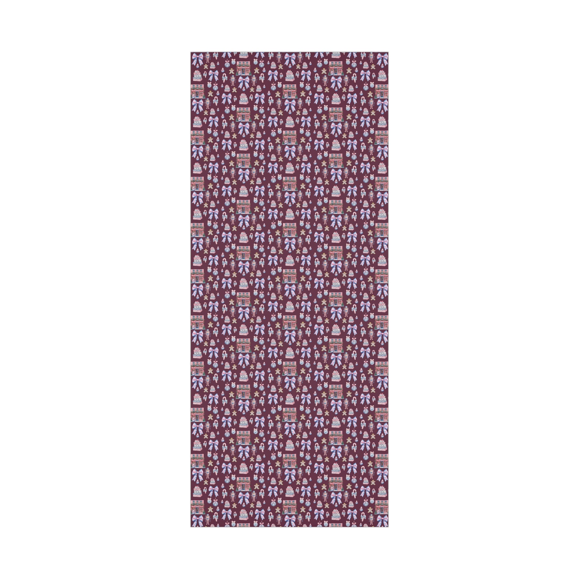 Pink & Blue Nutcracker Christmas Wrapping Paper with Bows & Holiday Elements – Ideal for Festive Gift Wrapping, Adding Cheer & Charm to Every Present Gifts - MRSBYVALLE