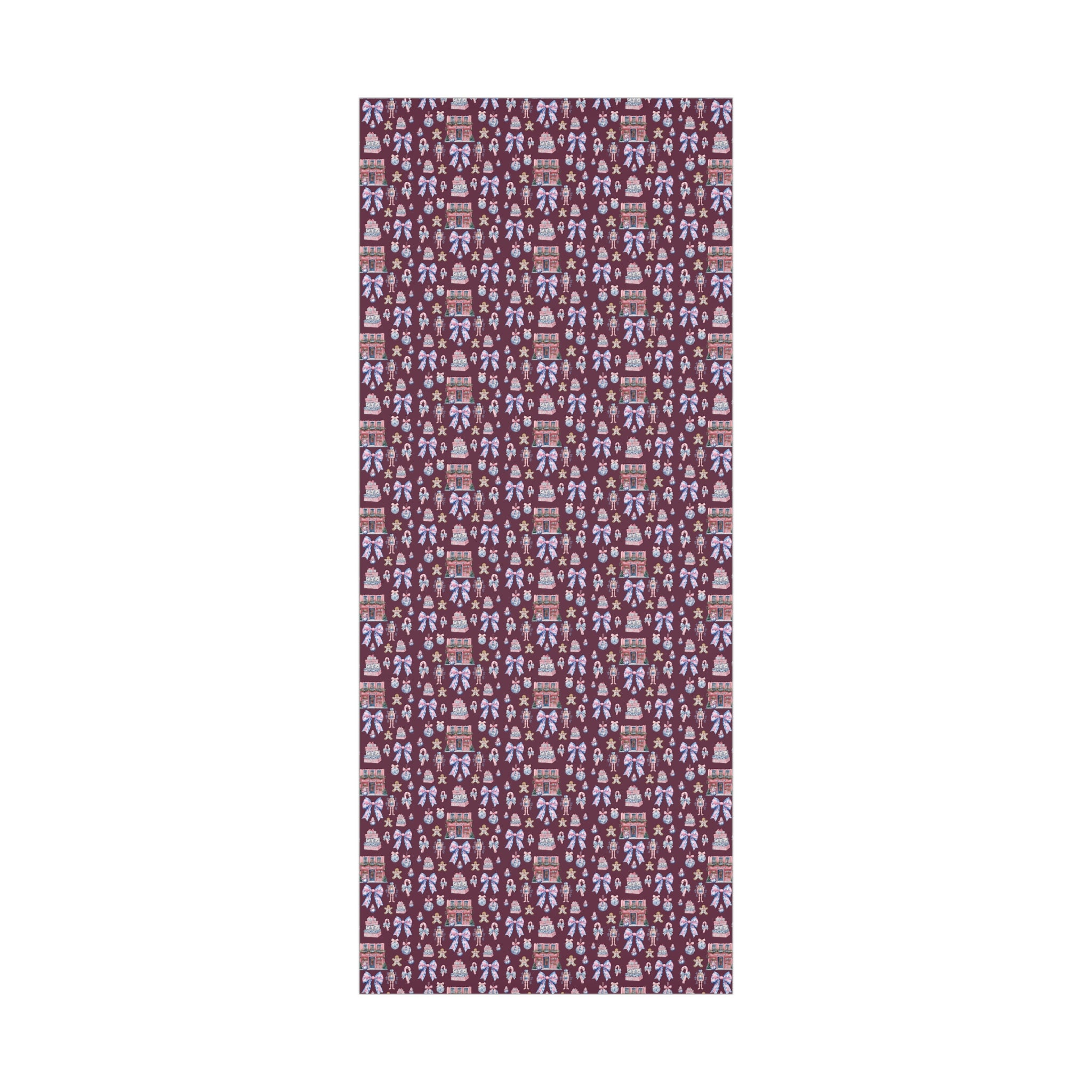 Pink & Blue Nutcracker Christmas Wrapping Paper with Bows & Holiday Elements – Ideal for Festive Gift Wrapping, Adding Cheer & Charm to Every Present Gifts - MRSBYVALLE