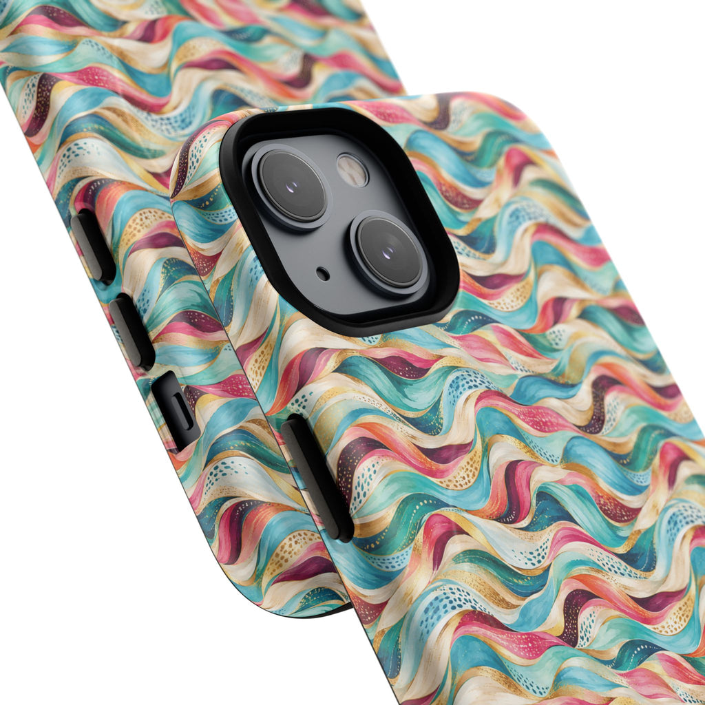 Colorful Wave MagSafe Tough Phone Case