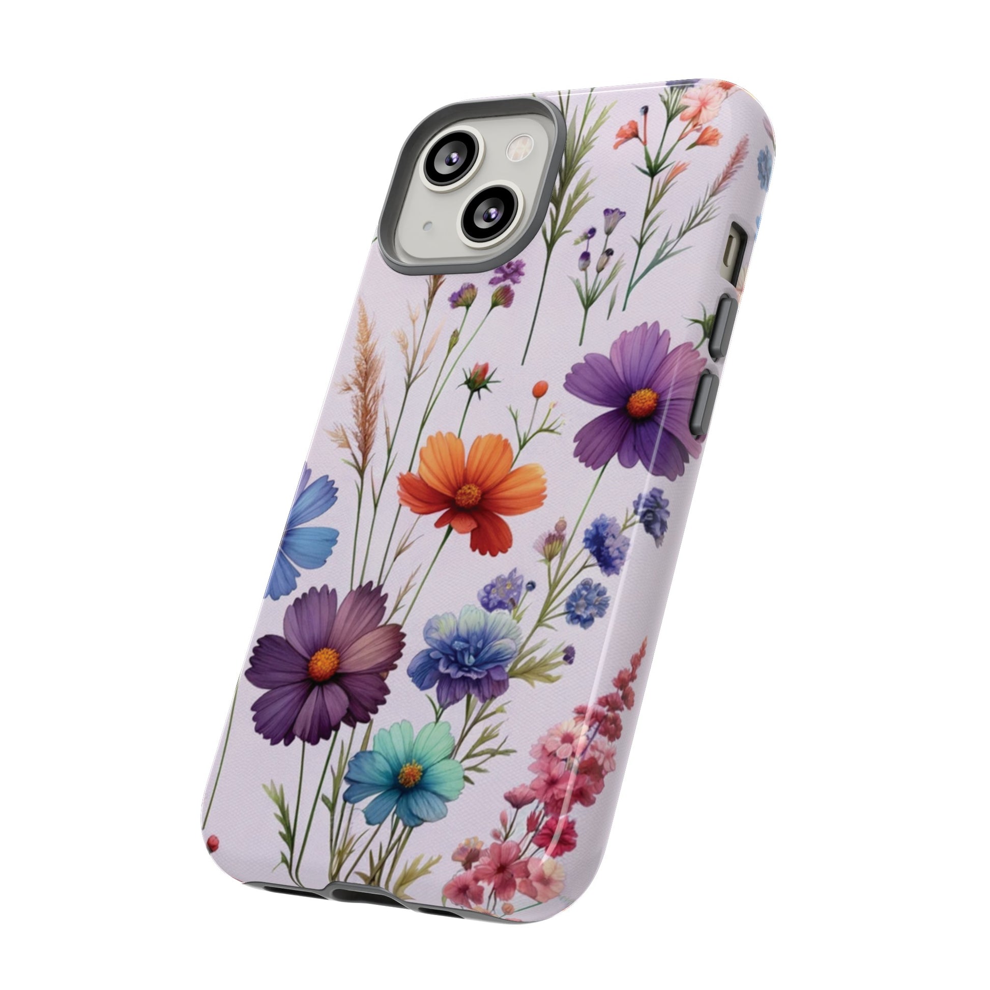 Lavender Wildflowers Protective Phone Case Gift for Her Phone 15, Samsung iPhone Samsung Gift for Her Case iPhone 15, Samsung iPhone Samsung Accessory Gift for Her.