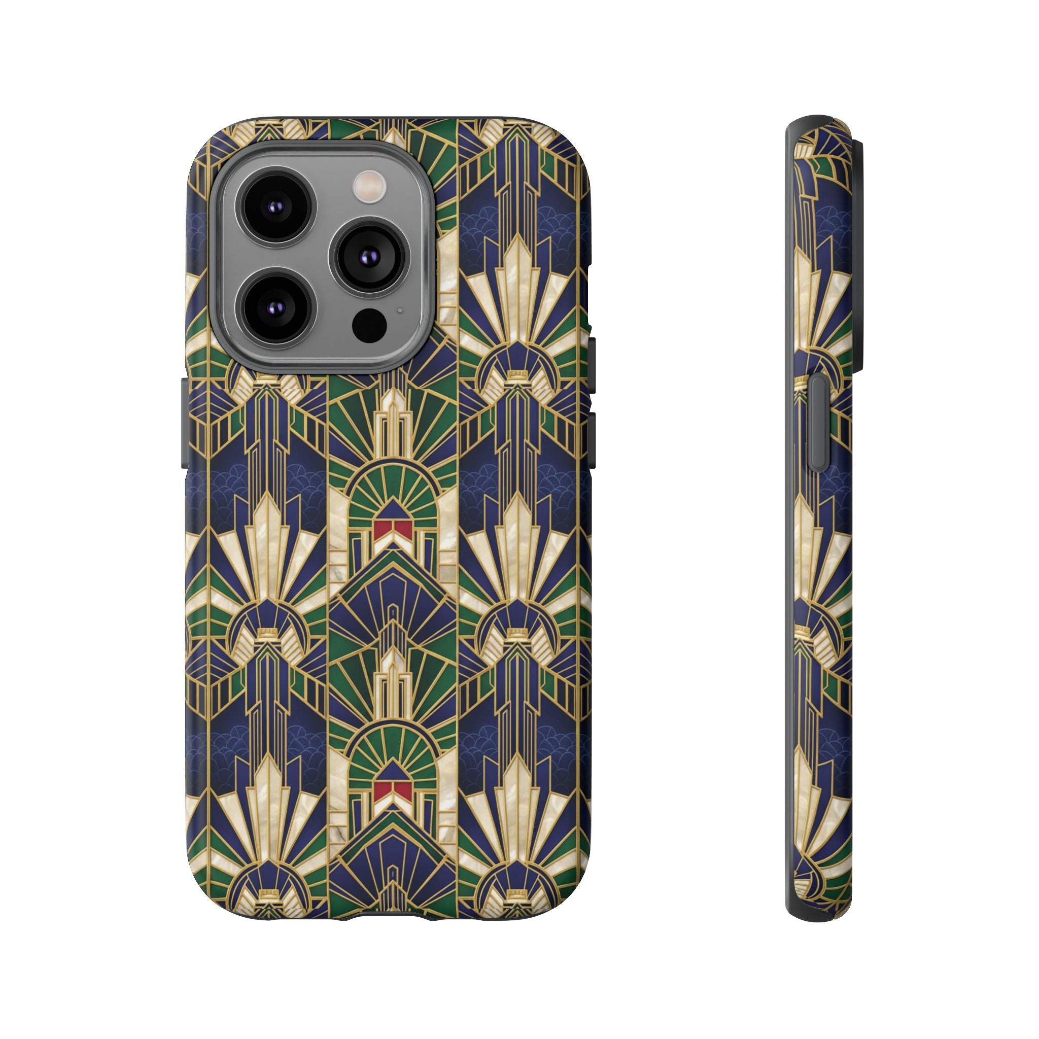Navy & Gold Art Deco Phone Case — Imperial Art Deco Tough Case