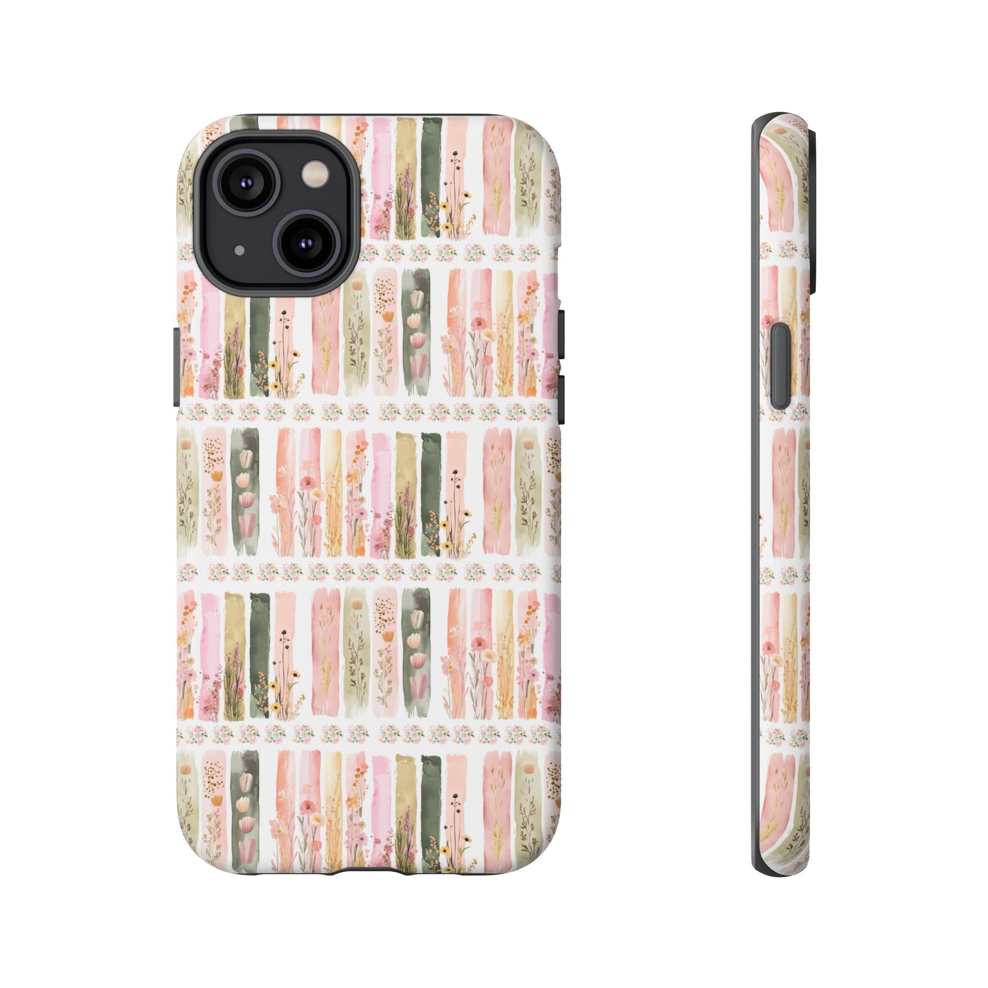 Pastel Brushstroke Floral Phone Case Soft Illusion Flower Design, Aesthetic Protective Cover, Feminine Style, Cute Gift for Her, Fits Most Models