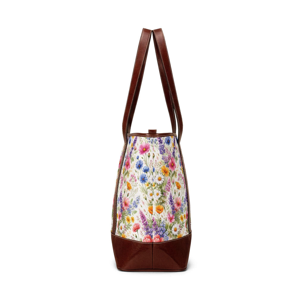Sac à main botanique fleurs sauvages, sac à main floral, sac de jardin coloré, fourre-tout inspiré de la nature, cadeau pour elle
