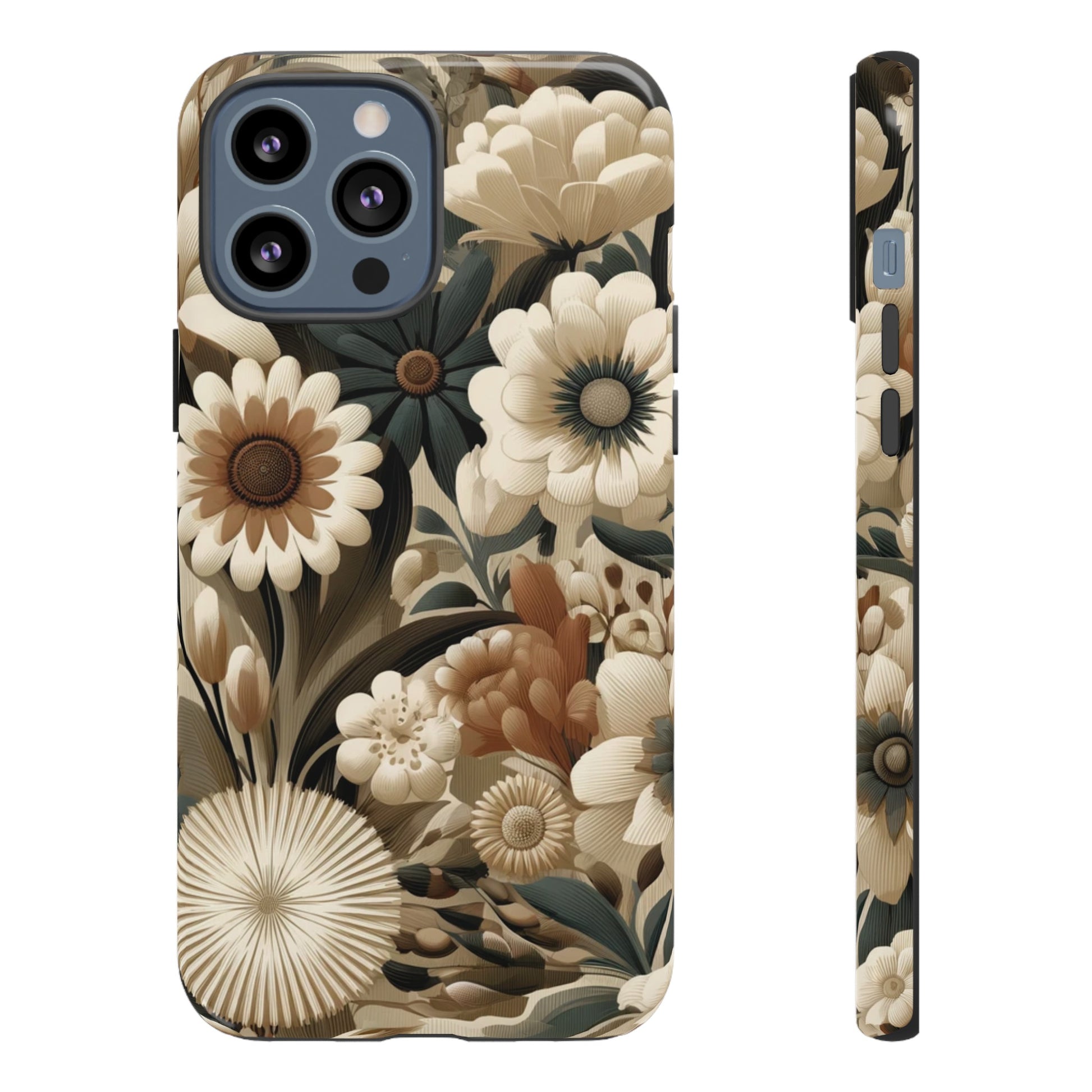 Mid-century Modern Floral Phone Case Durable for iPhone Samsung Gift iPhone 15, 14, 13 Samsung Pixel Gift for Mom Accessory Gift for Her