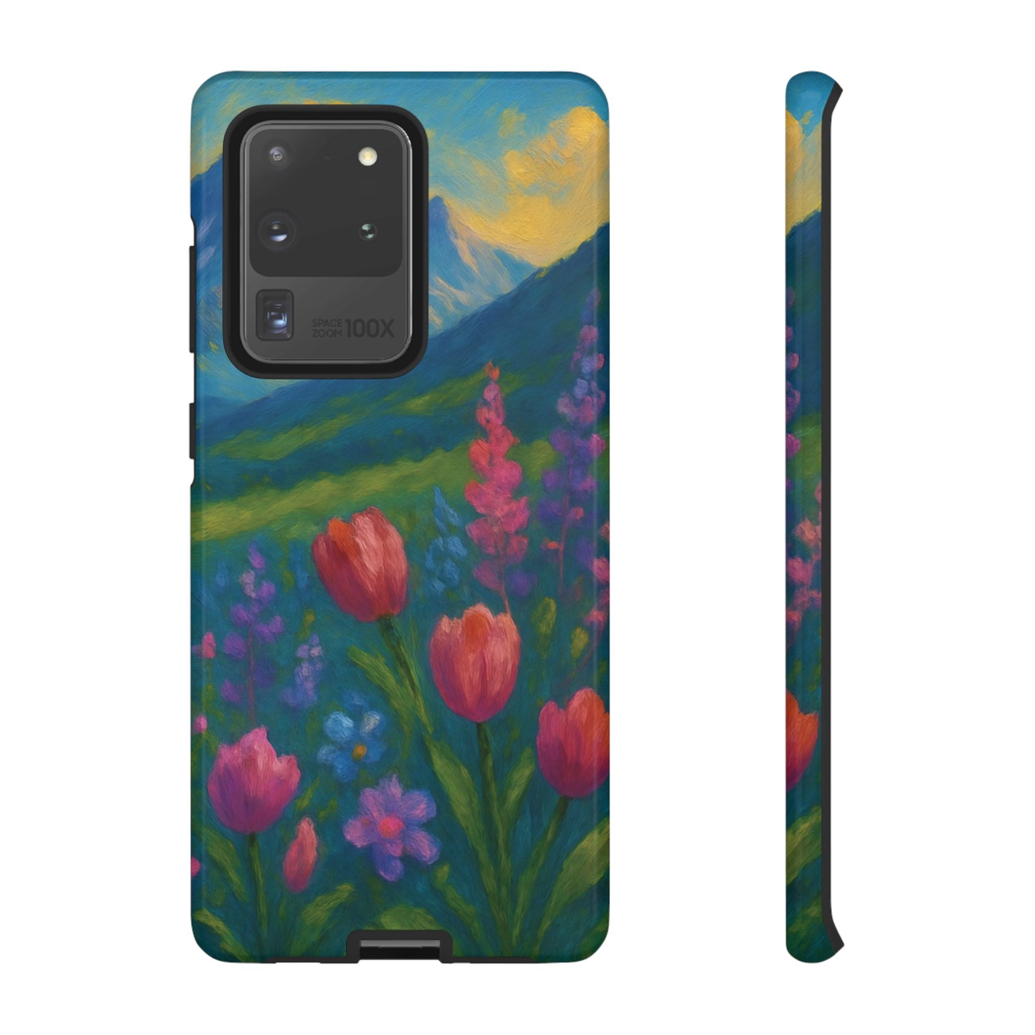 Mountains Wildflowers Phone Case | Vibrant Botanical Floral Design | Nature-Inspired Protective Cover for iPhone & Samsung | Trendy Aesthetic Gift Idea