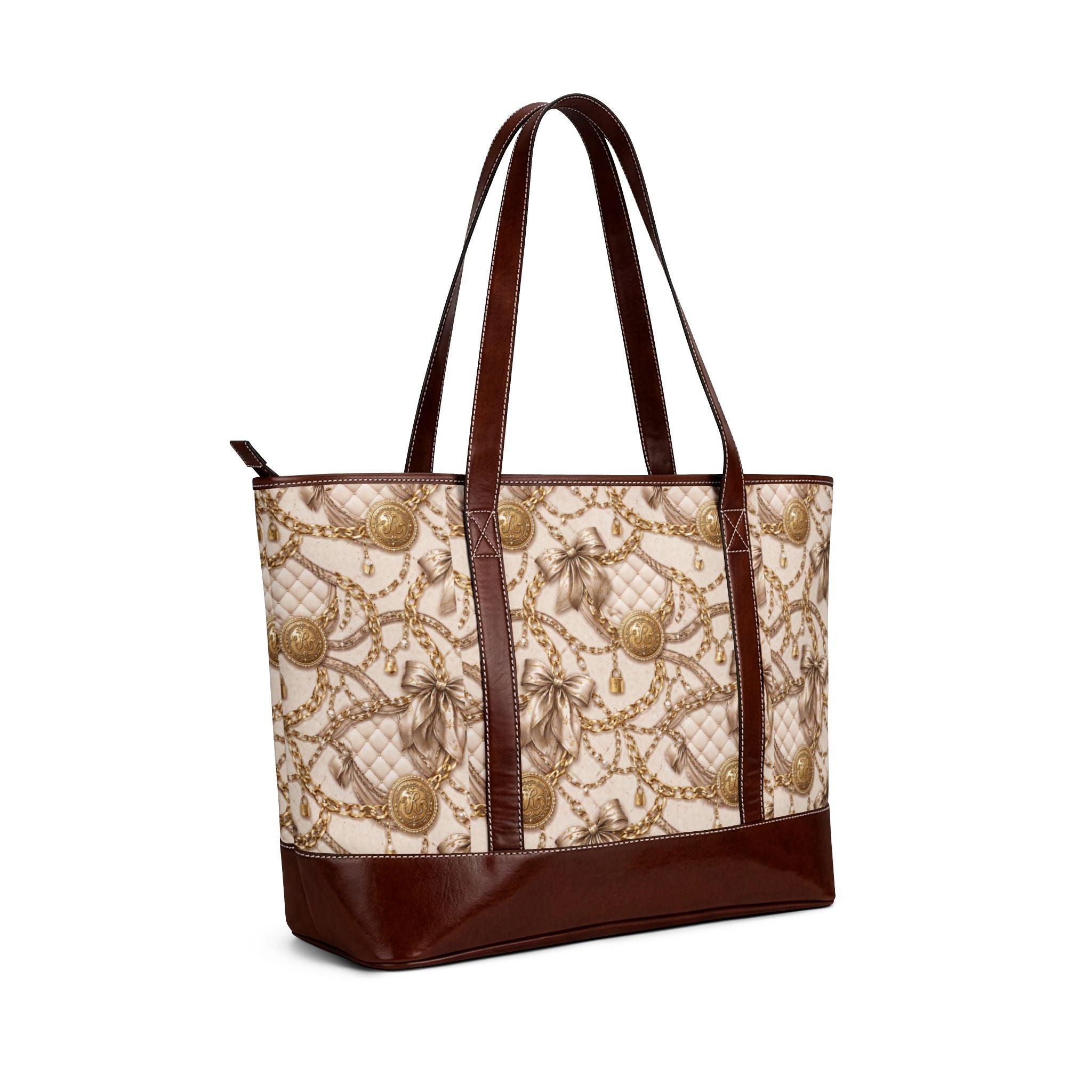 White Bows and Gold Chain Illusion Handbag Chic