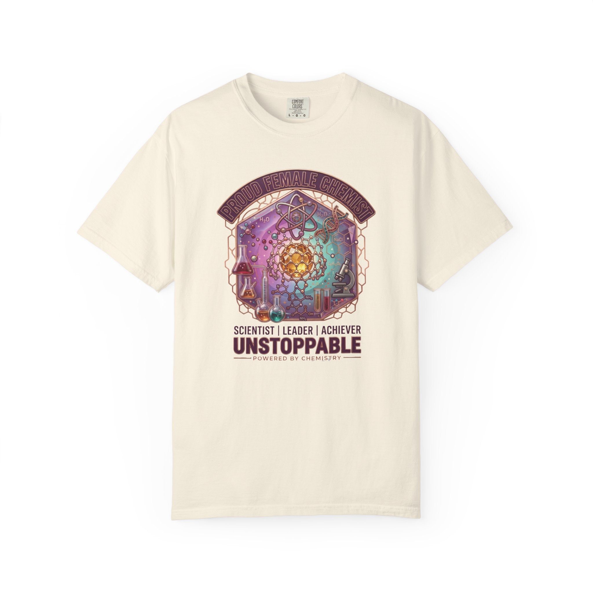 T-Shirt 'Unstoppable' Scientist Leader Achiever Graphic Tee Proud Chemist. Scientist. Leader. Unstoppable. STEM Graphic Tee