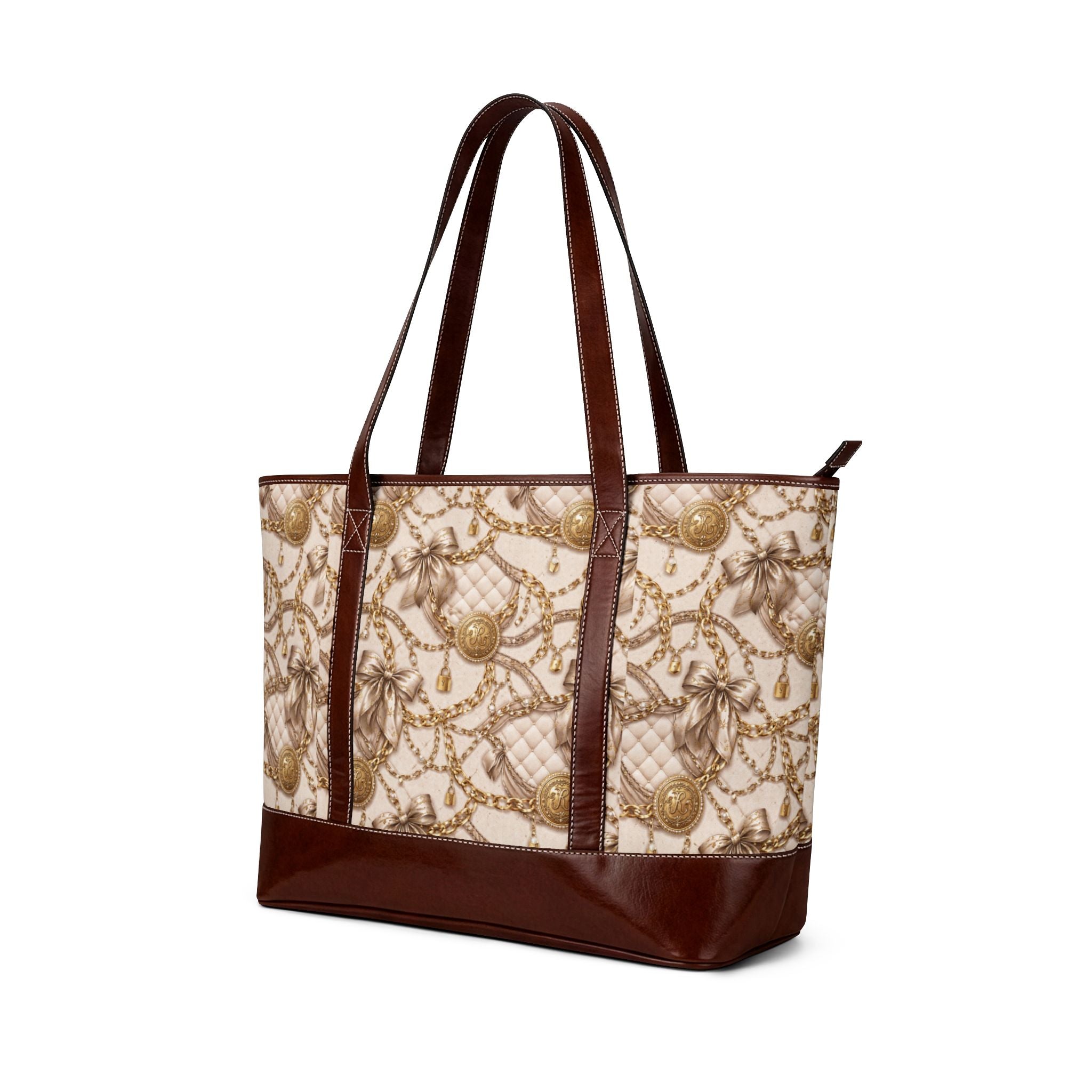 White Bows and Gold Chain Illusion Handbag Chic