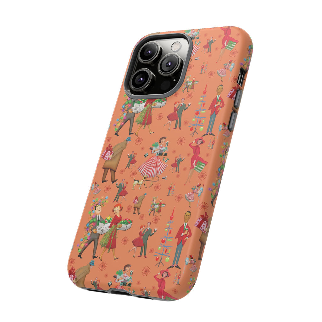 Retro Christmas 50s Phone Case Unique Holiday Protection for Your Device | Stylish & Durable Cover Gift for Her Phone 17, 16, 15, Samsung iPhone Accessory Gift for Her