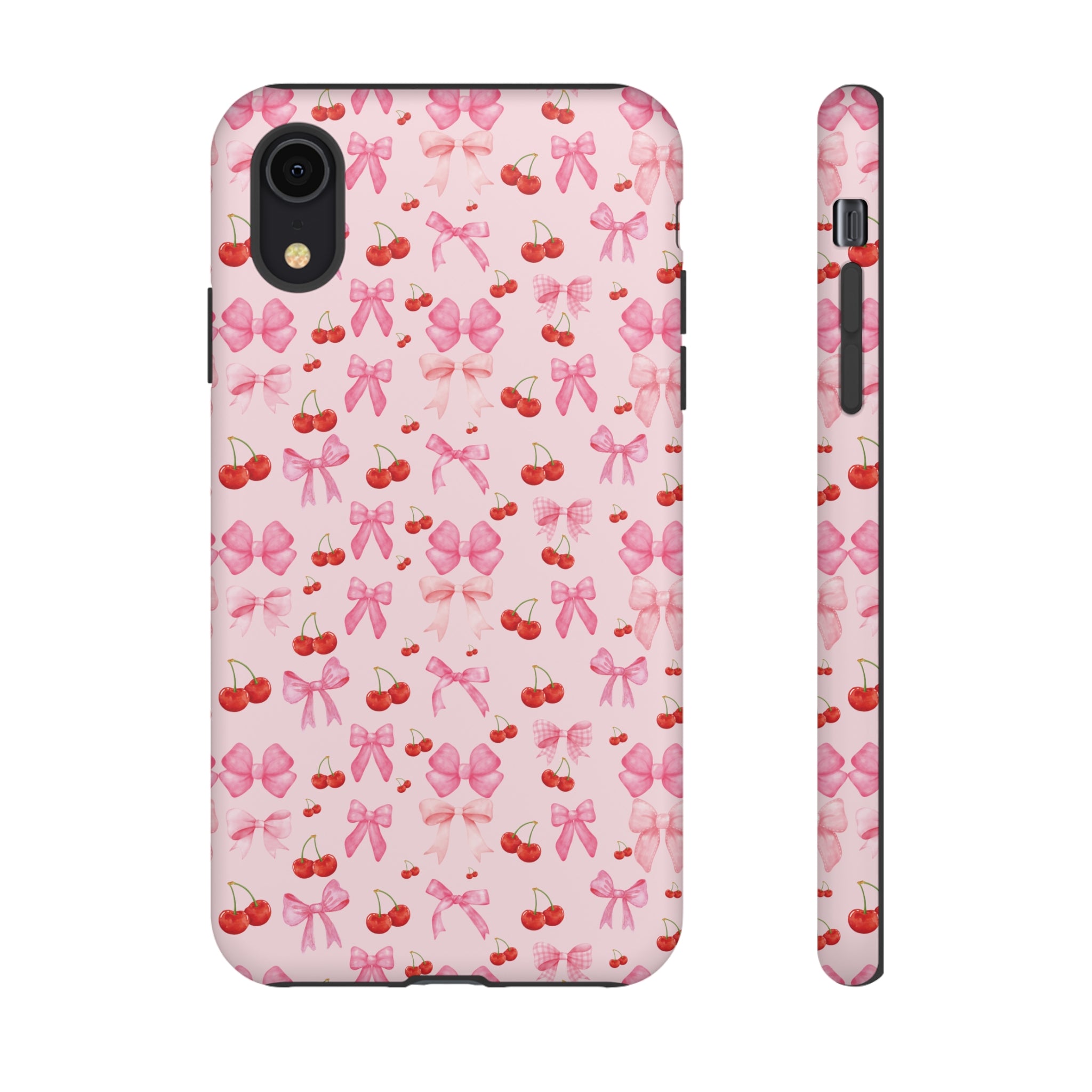 Coquette phone case Cherry Coquette Ribbon Bow iPhone Case Fruity, Girly Gift for Her Phone 15, Samsung iPhone Samsung Gift for Her Case iPhone 15, Samsung iPhone Samsung Accessory Gift for Her.