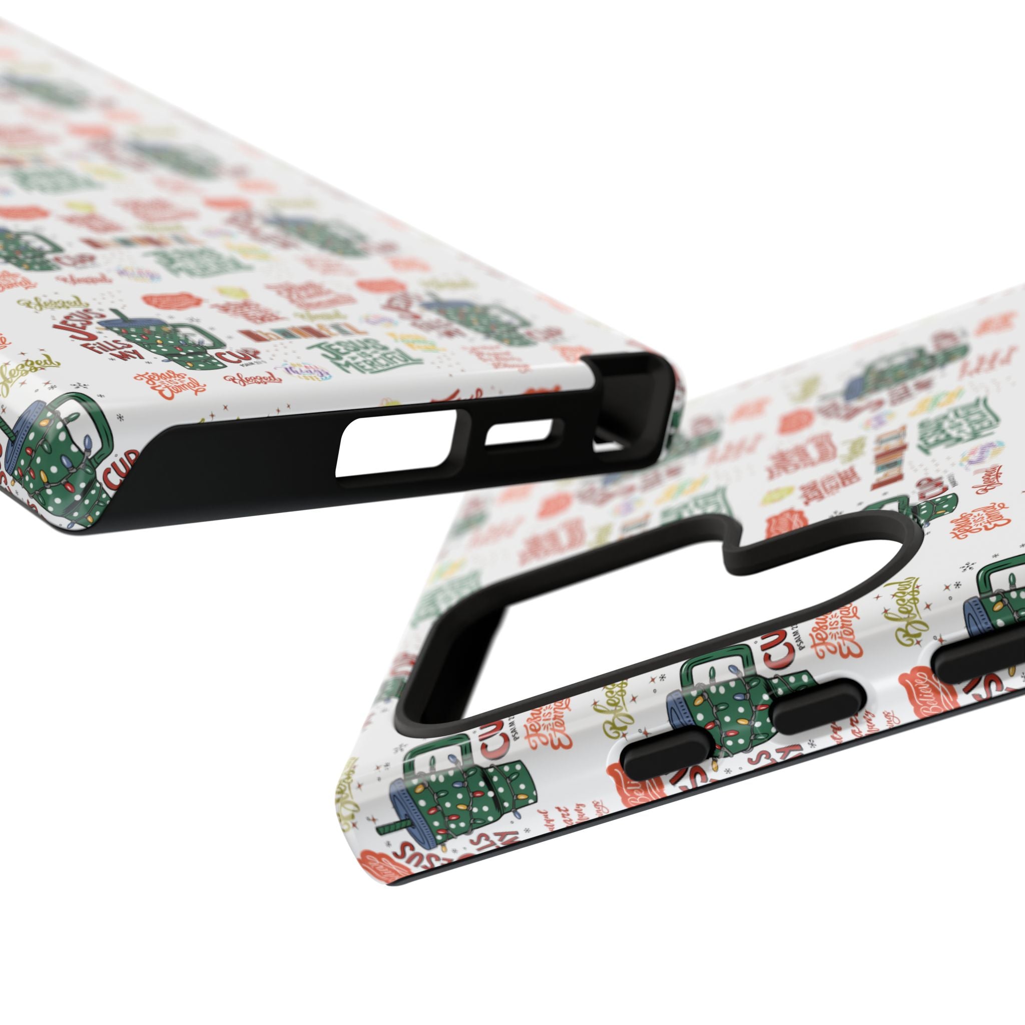 Jesus Fill My Cup Phone Case Cute Floral Design in Red, Pink, Blue – Aesthetic Protective Case for iPhone and  Android