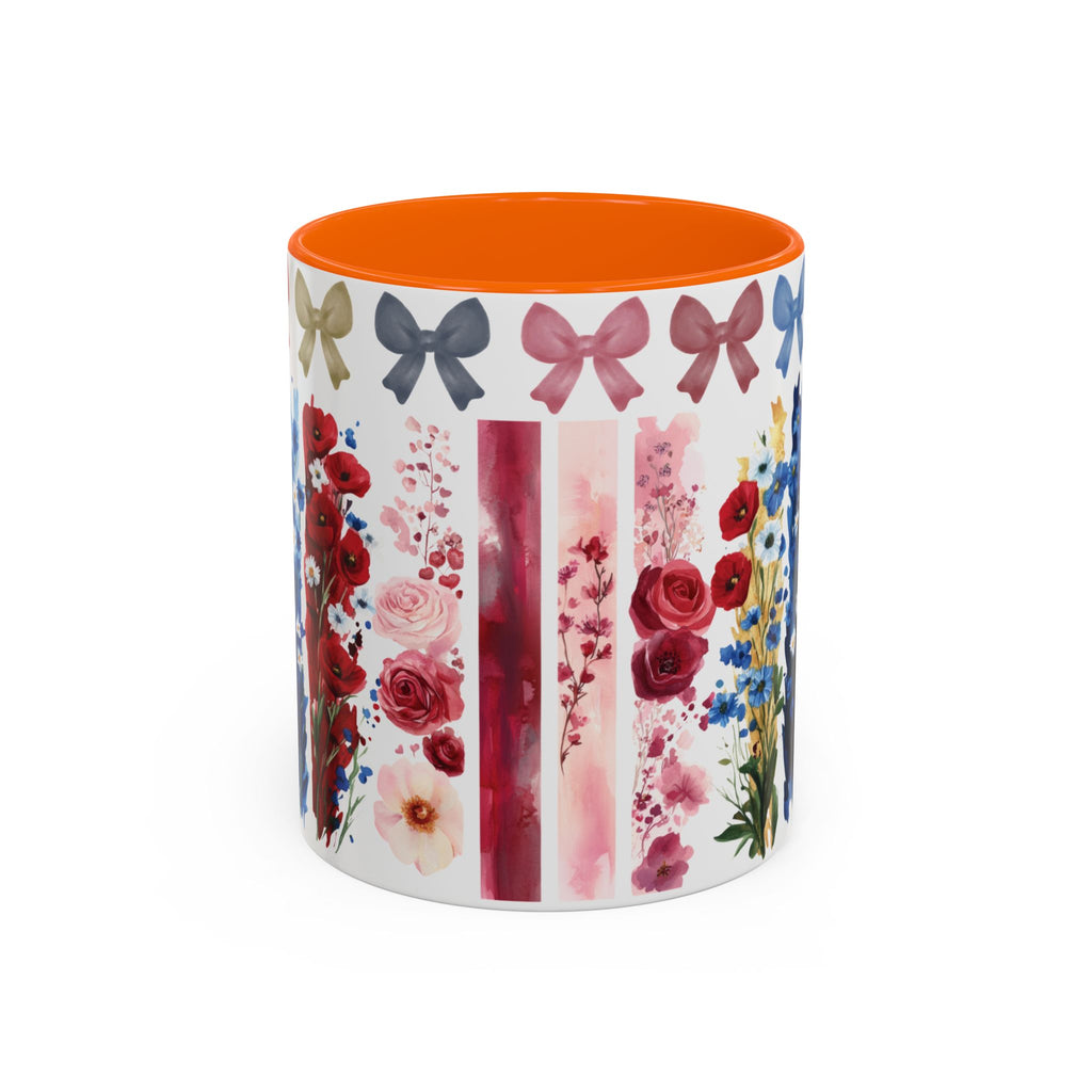 Brushstroke floral With Bows| Christian Mug with Bible Verse | Inspirational Gift for Christians | 11oz and 15oz Ceramic Coffee Mug Cozy Spring Mornings