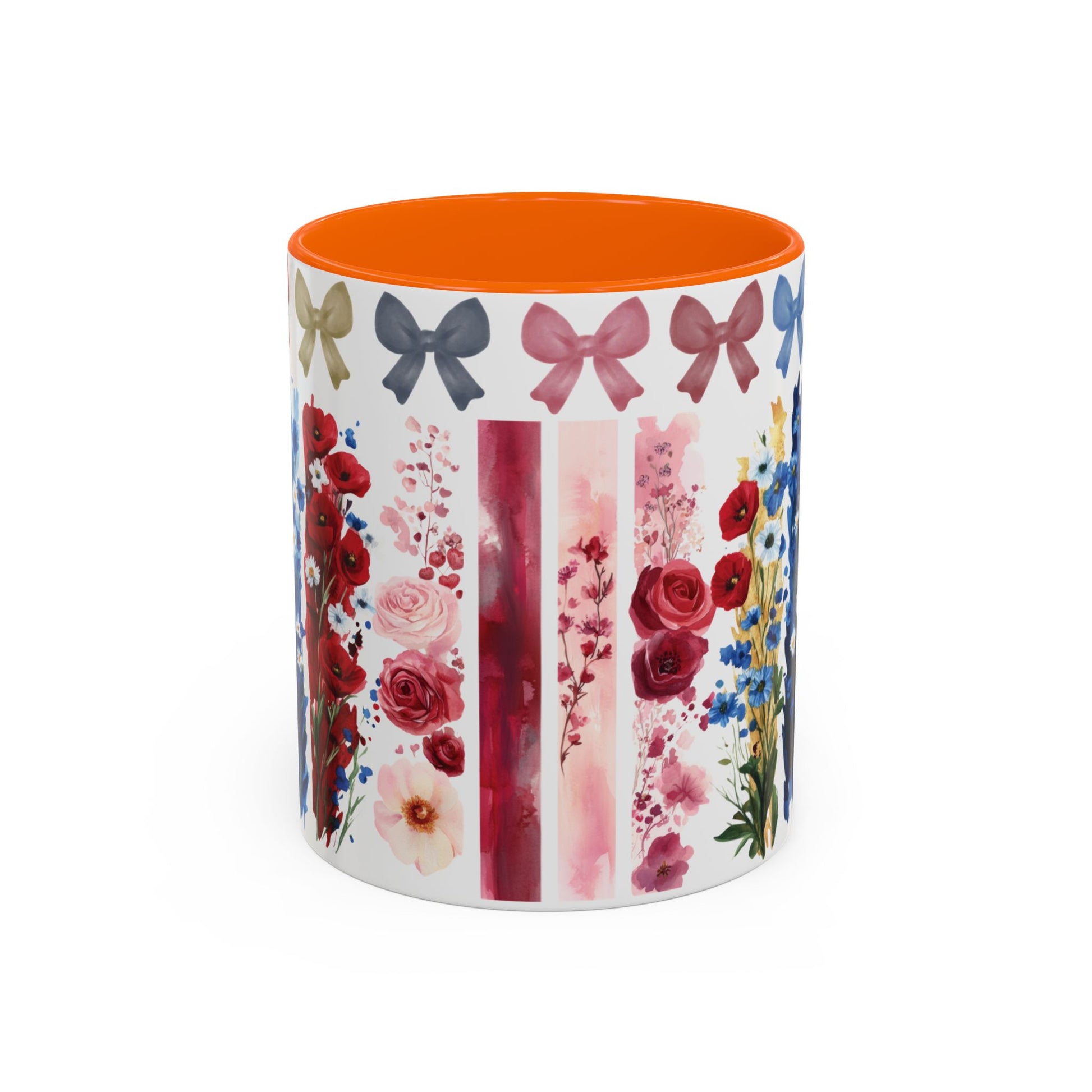 Brushstroke floral With Bows| Christian Mug with Bible Verse | Inspirational Gift for Christians | 11oz and 15oz Ceramic Coffee Mug Cozy Spring Mornings