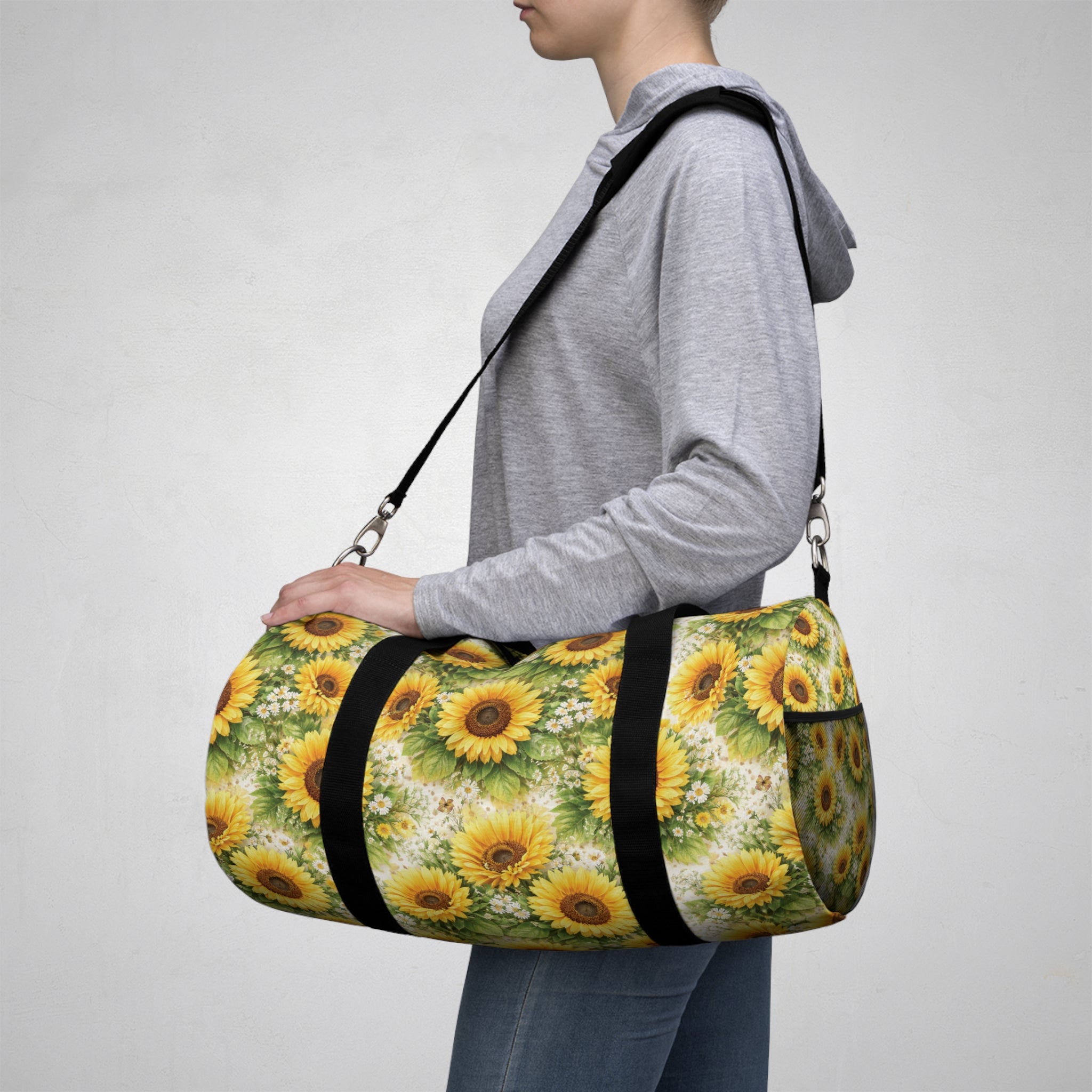 Sac de voyage et de sport tournesols et fleurs sauvages