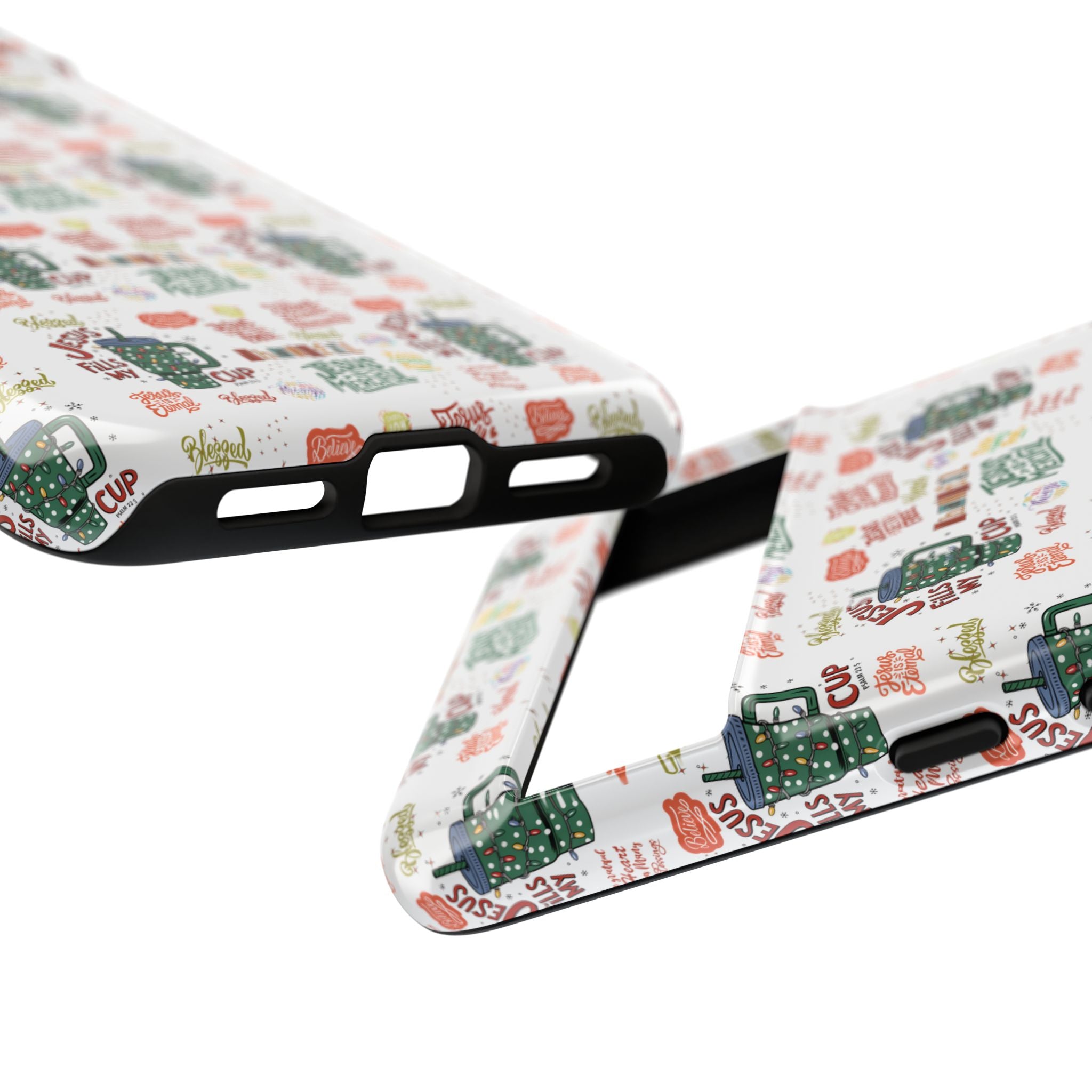 Jesus Fill My Cup Phone Case Cute Floral Design in Red, Pink, Blue – Aesthetic Protective Case for iPhone and  Android