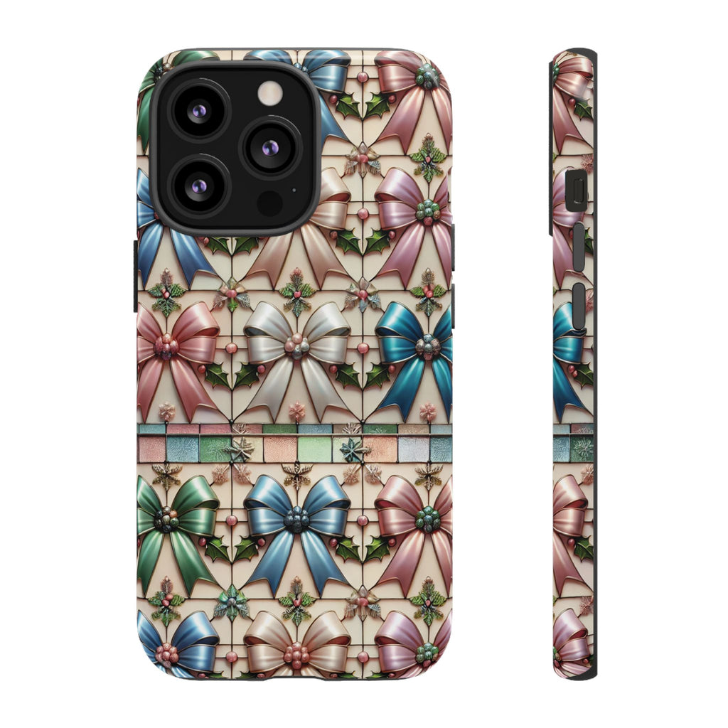 Coquette Bows Pastel Phone Case for iPhone 17 ,  15 14 13 12  21 23 Samsung, and Pixel | Stylish Protective Cover Gift for Her Perfect for Floral Lover