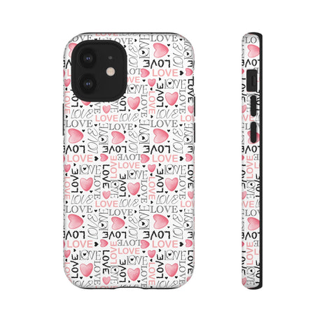 Cute Love Modern Watercolor Abstract Phone Case Compatible with iPhone, Samsung & More - Stylish, Durable Protection with Vibrant Artistic Design Perfect Gift for Her