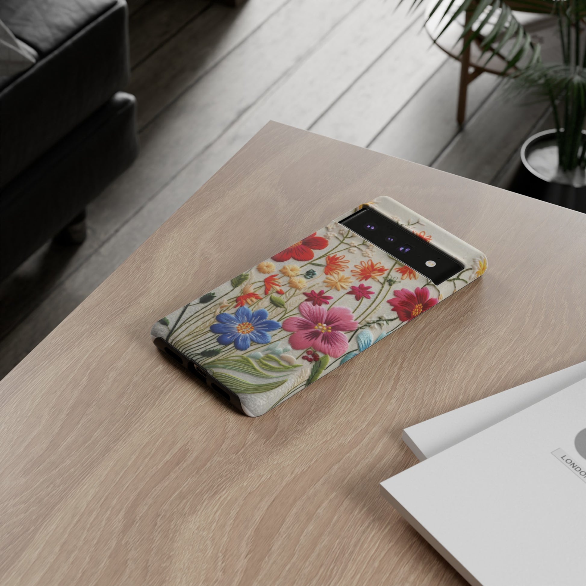 3D Floral Phone Case Elegant Faux Flower Durable for iPhone Samsung Smartphone iPhone 15, 14, 13 Samsung Gift for Mom