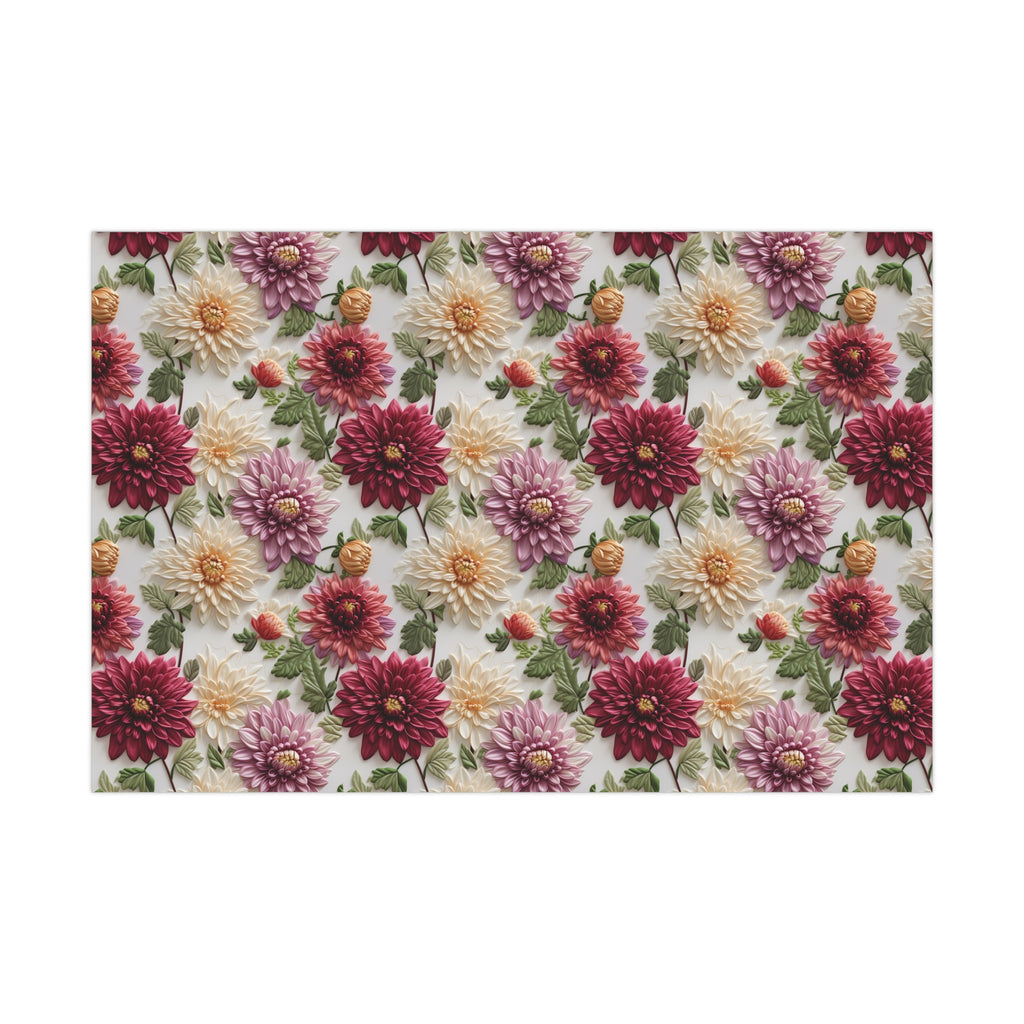 Elegant Fall Floral Wrapping Paper | Autumn-Inspired Gift Wrap with Vibrant Seasonal Blooms | Perfect for Thanksgiving, Birthdays, & Special Occasions | Premium Quality Gifts Moms - MRSBYVALLE