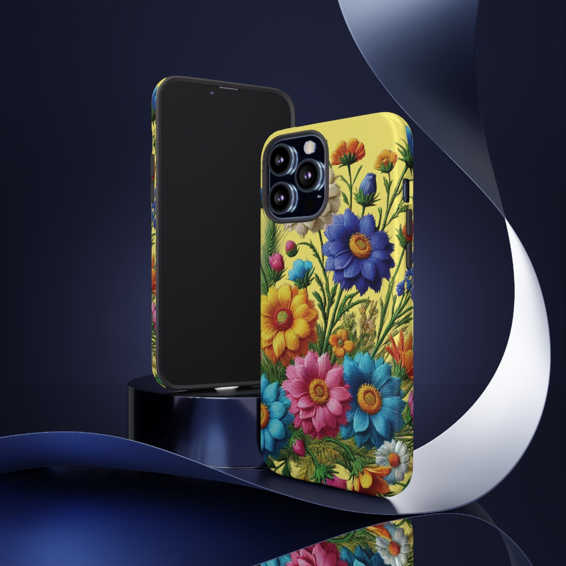 Phone Case Yellow Bright Floral Protective Phone Case Gift for Her Phone 15, Samsung iPhone Samsung  iPhone 15, Samsung iPhone Samsung Accessory Gift for Her