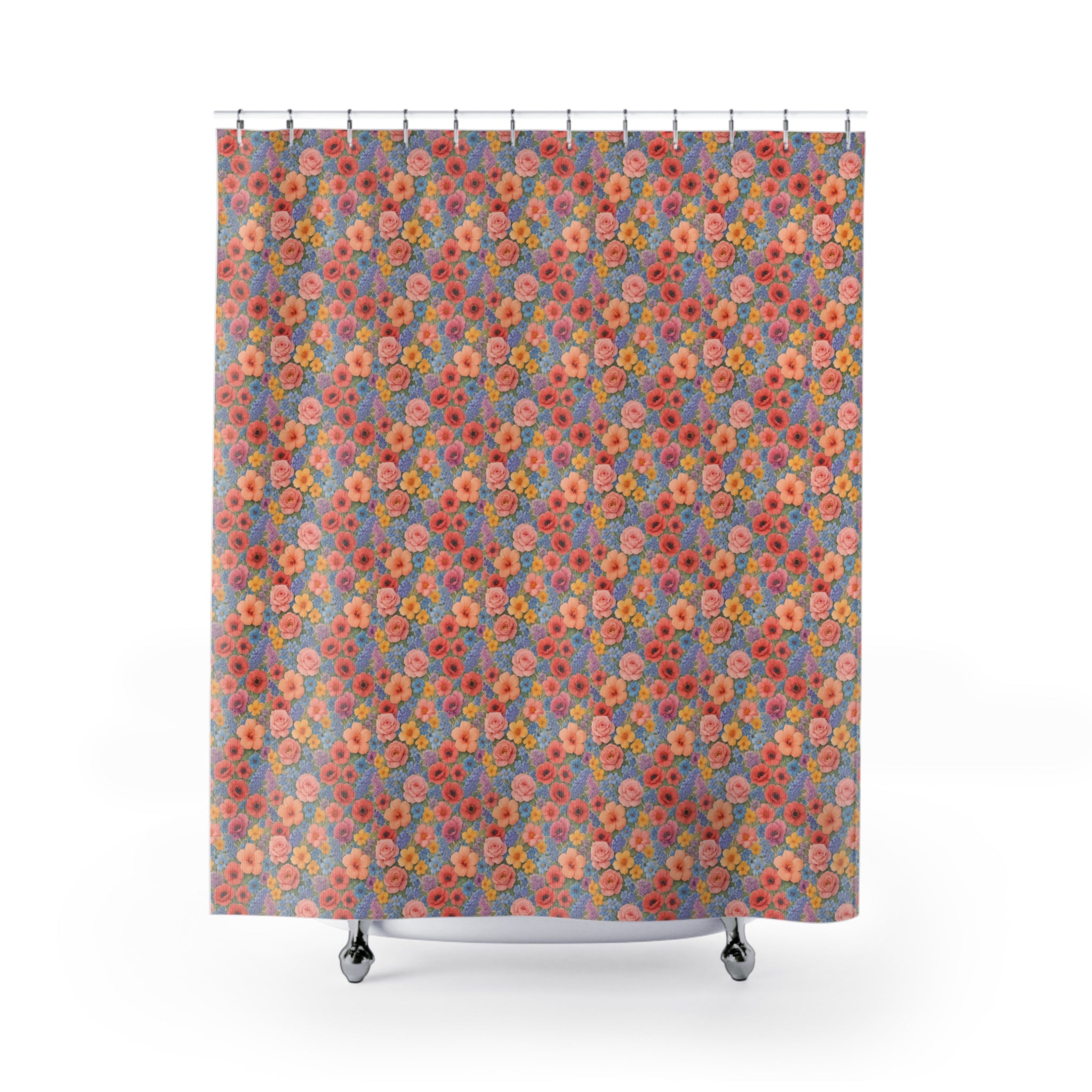 Refresh Your Bathroom – Luxury Multi-Color Floral Shower Curtain, Vibrant Botanical Print for a Spa-Like Home Retreat New House