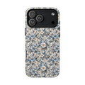 Icy Blue Floral MagSafe Tough Phone Case